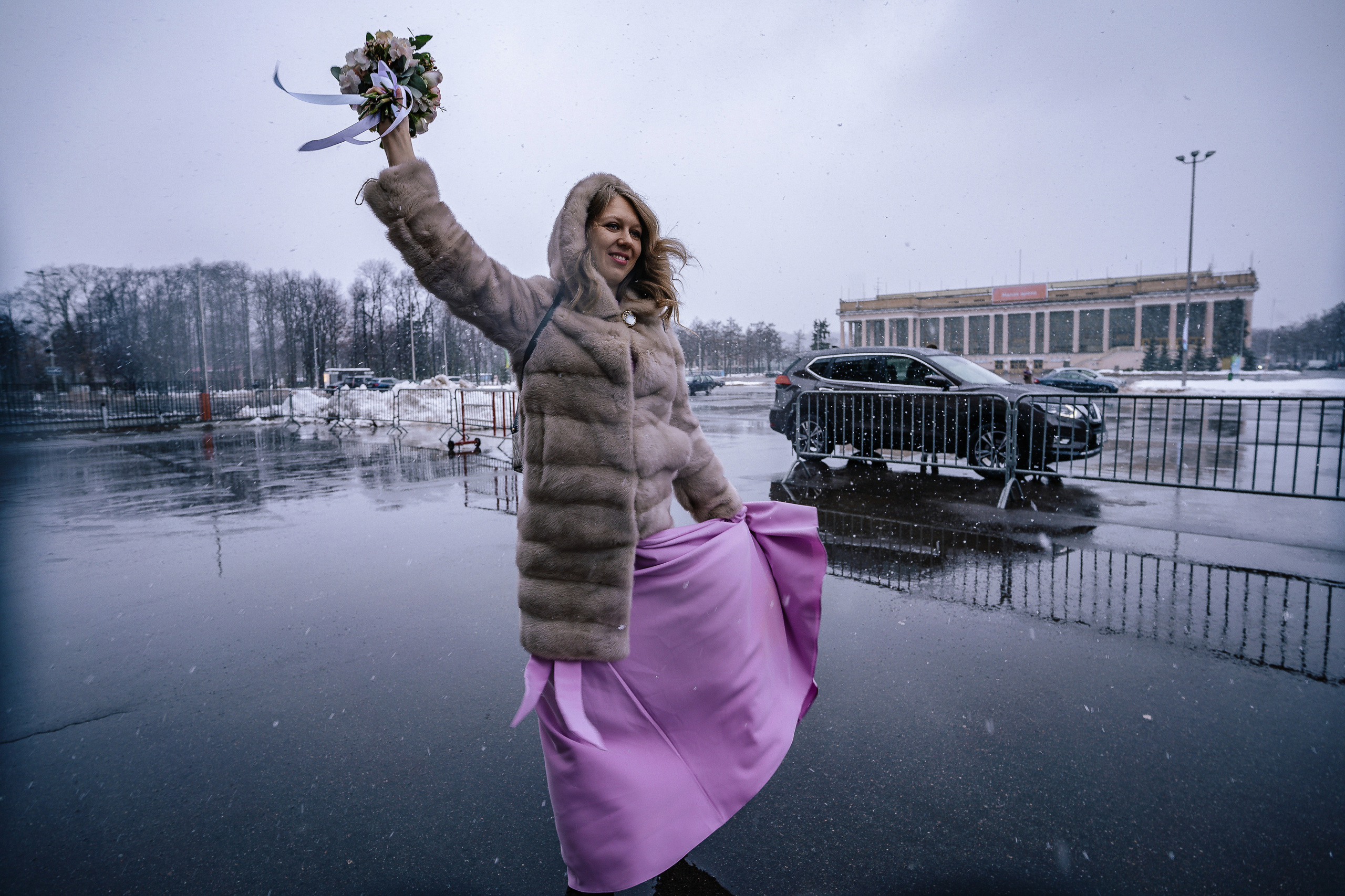 Свадебная фотосессия на стадионе Спартак Тушино