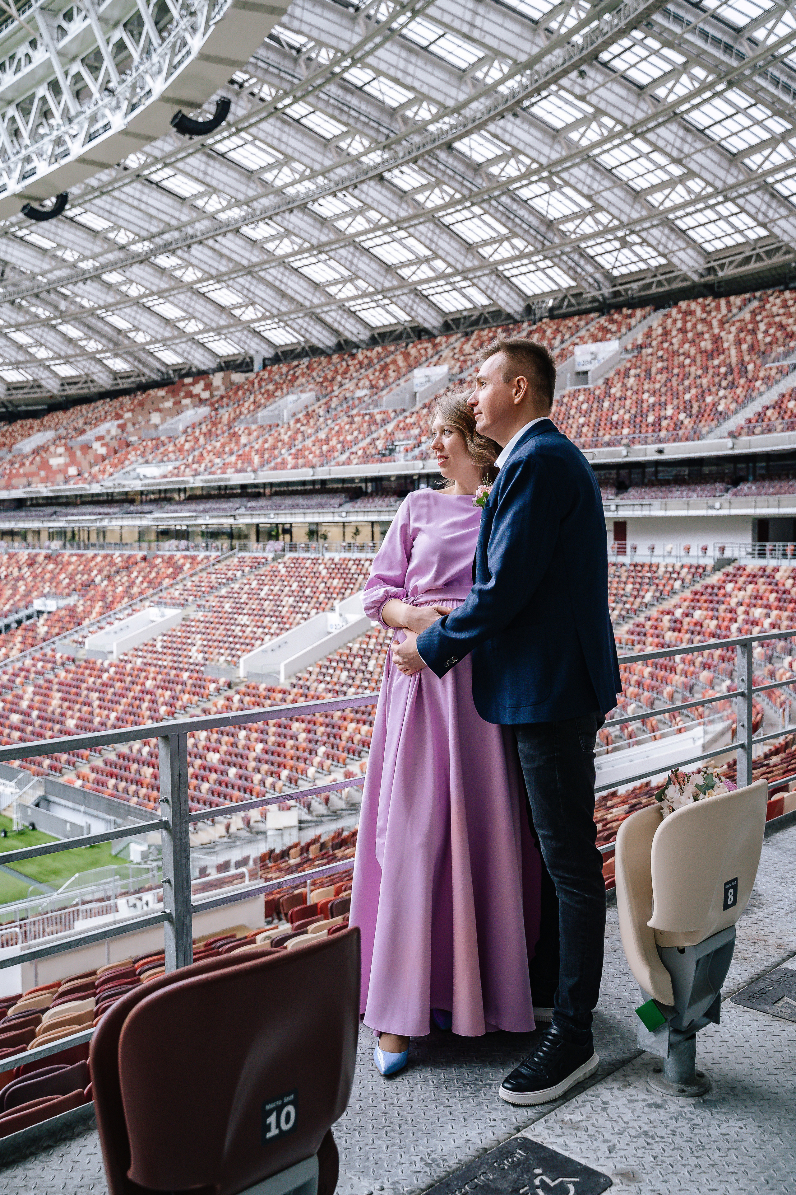 Свадебная фотосессия на стадионе Спартак Тушино