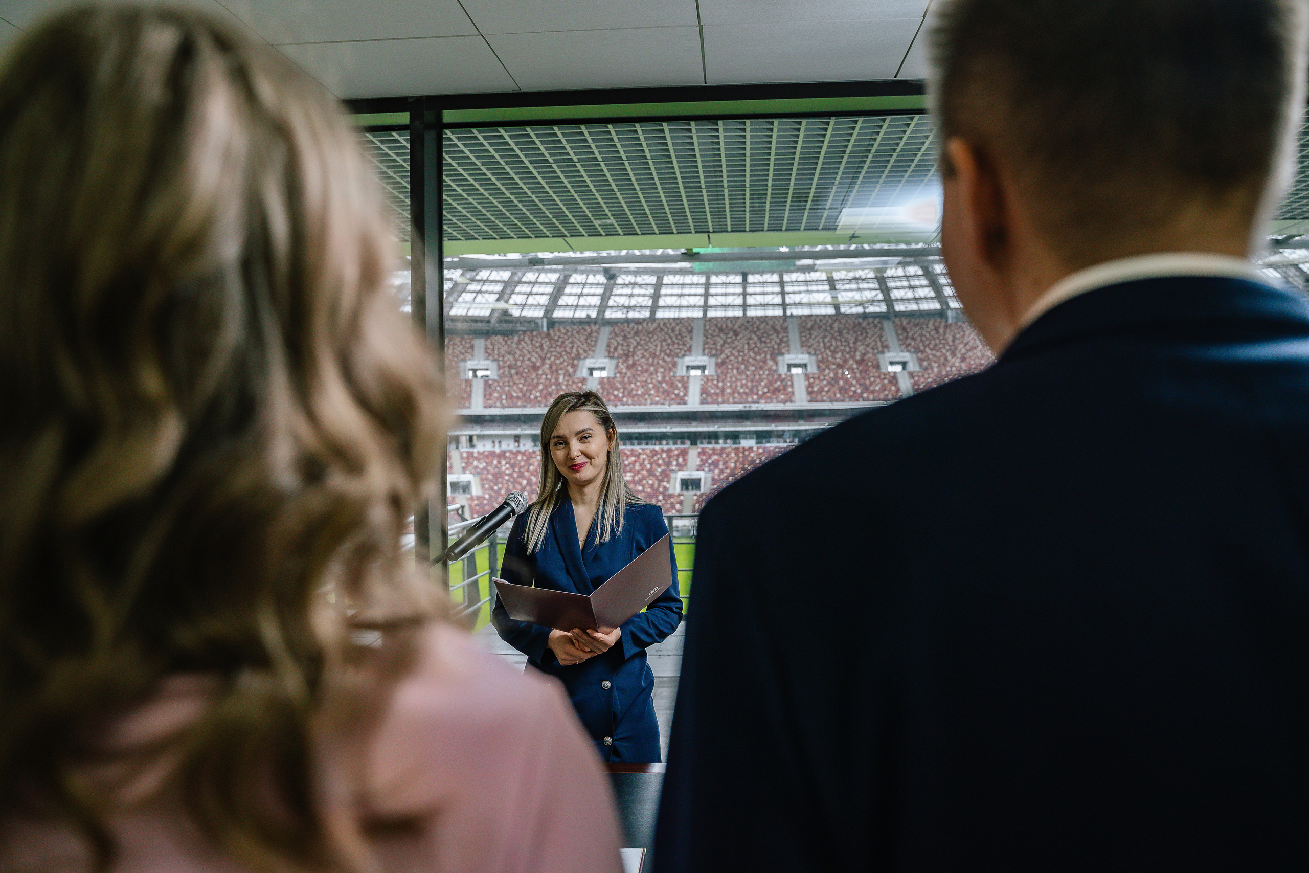 Свадебная фотосессия на стадионе Спартак Тушино