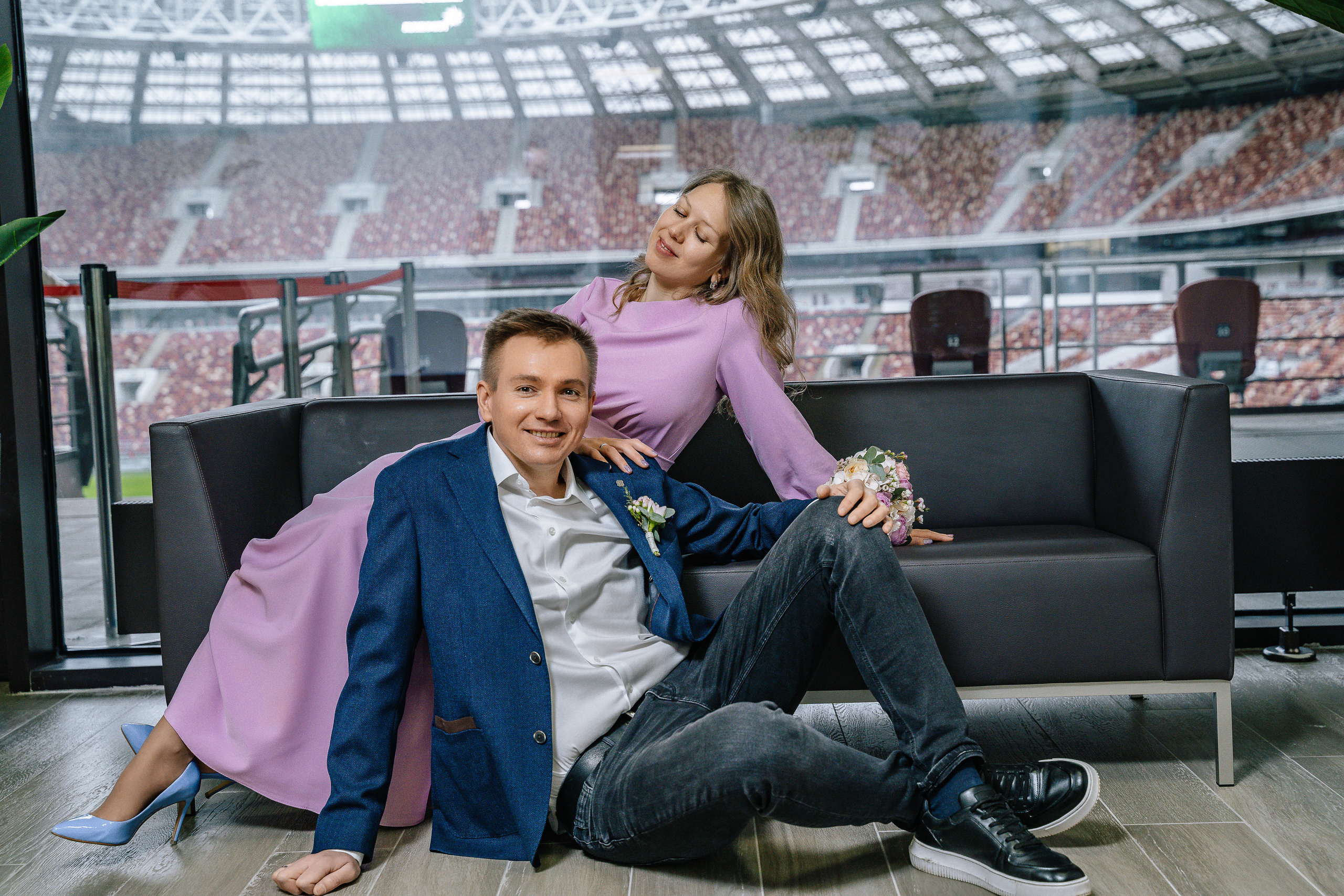 Свадебная фотосессия на стадионе Спартак Тушино