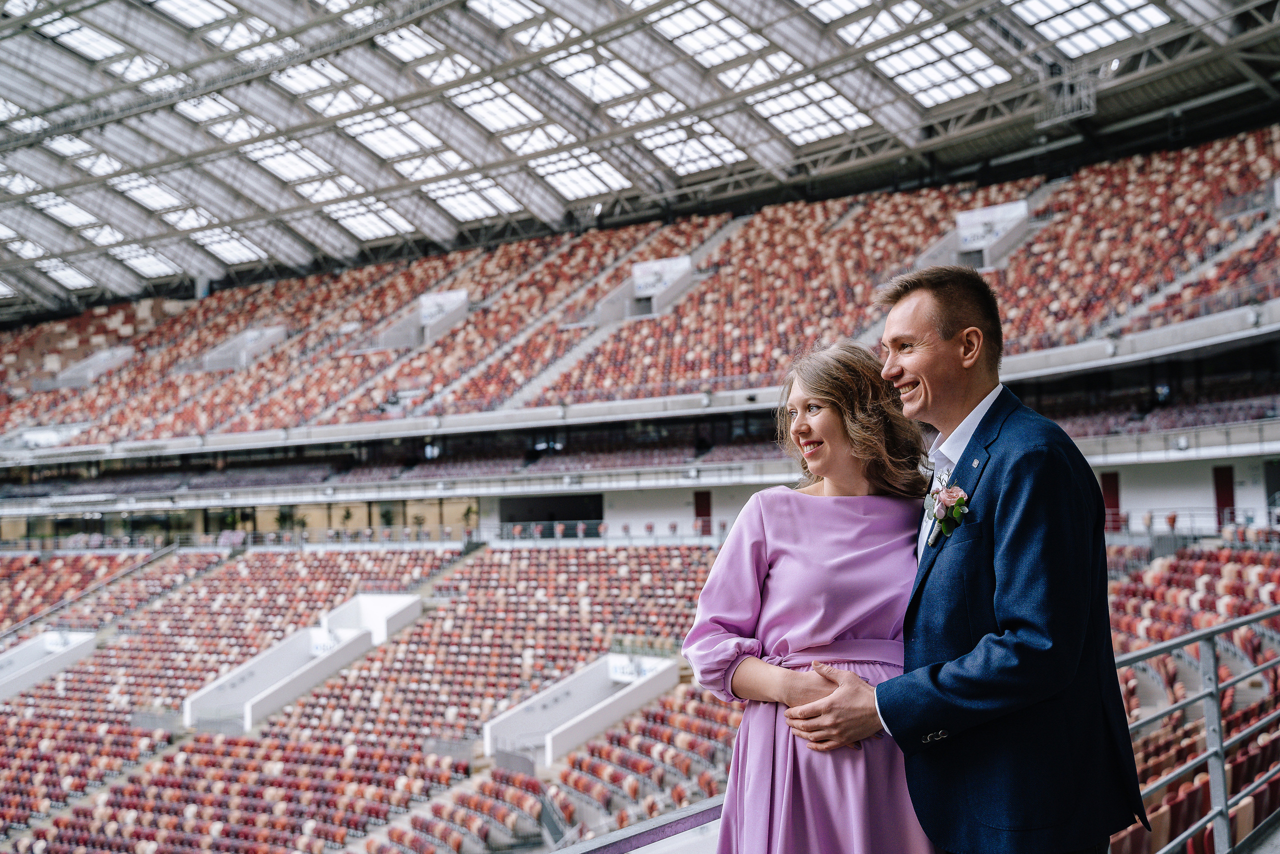 Свадебная фотосессия на стадионе Спартак Тушино