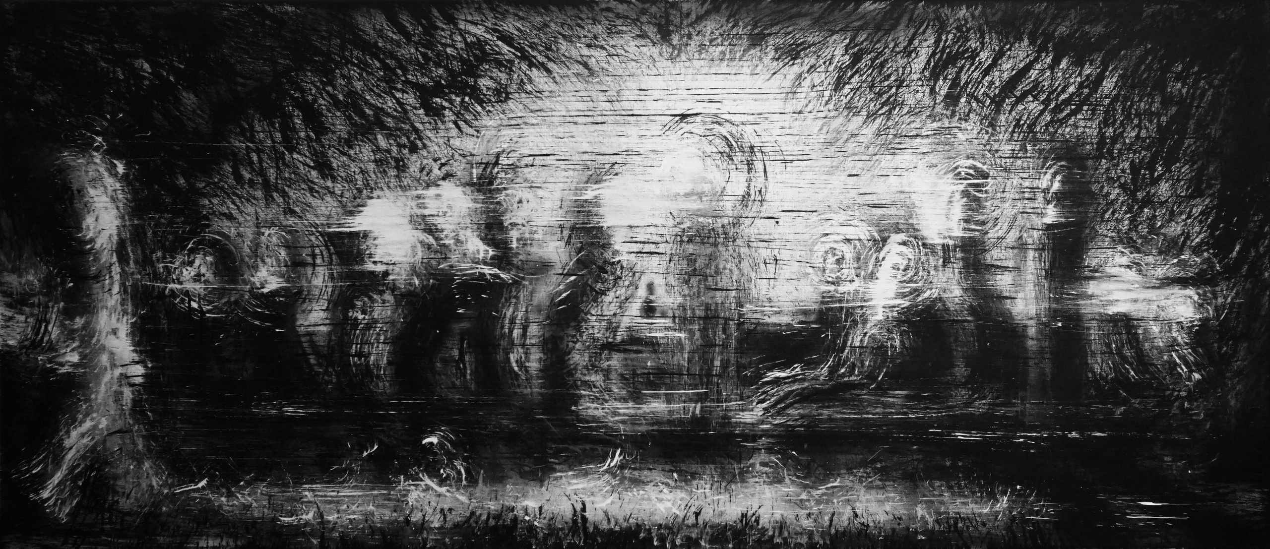 Тайная Вечеря. Холст масло, 65×150 см, 2025