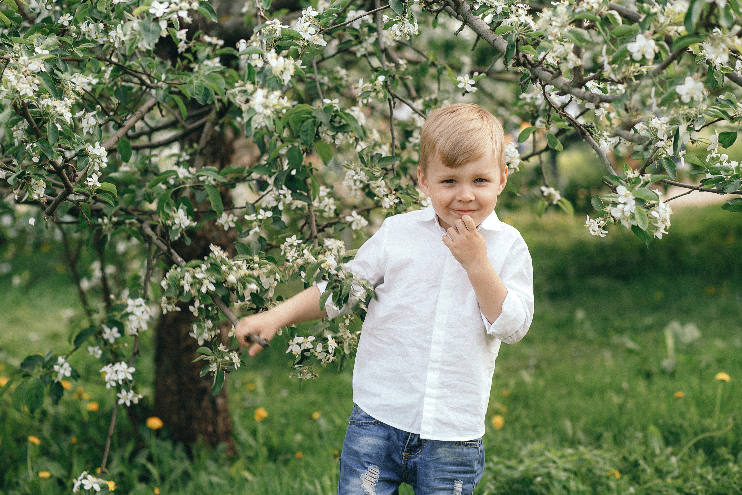 Семейная фотосессия в цветущих садах в Коломенском