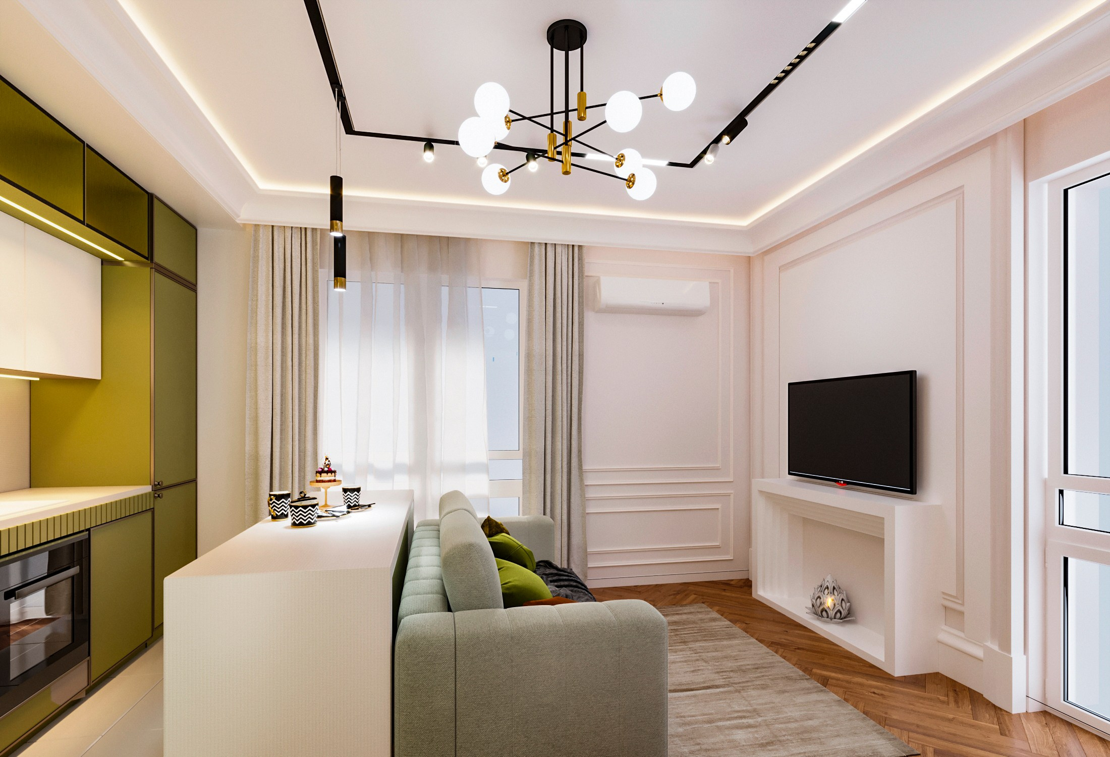 Дизайн-проектквартиры 65 кв. м. Интерьерный дизайнер в Сочи Поплавская Татьяна. Проектирование интерьеров и организация процесса ремонта