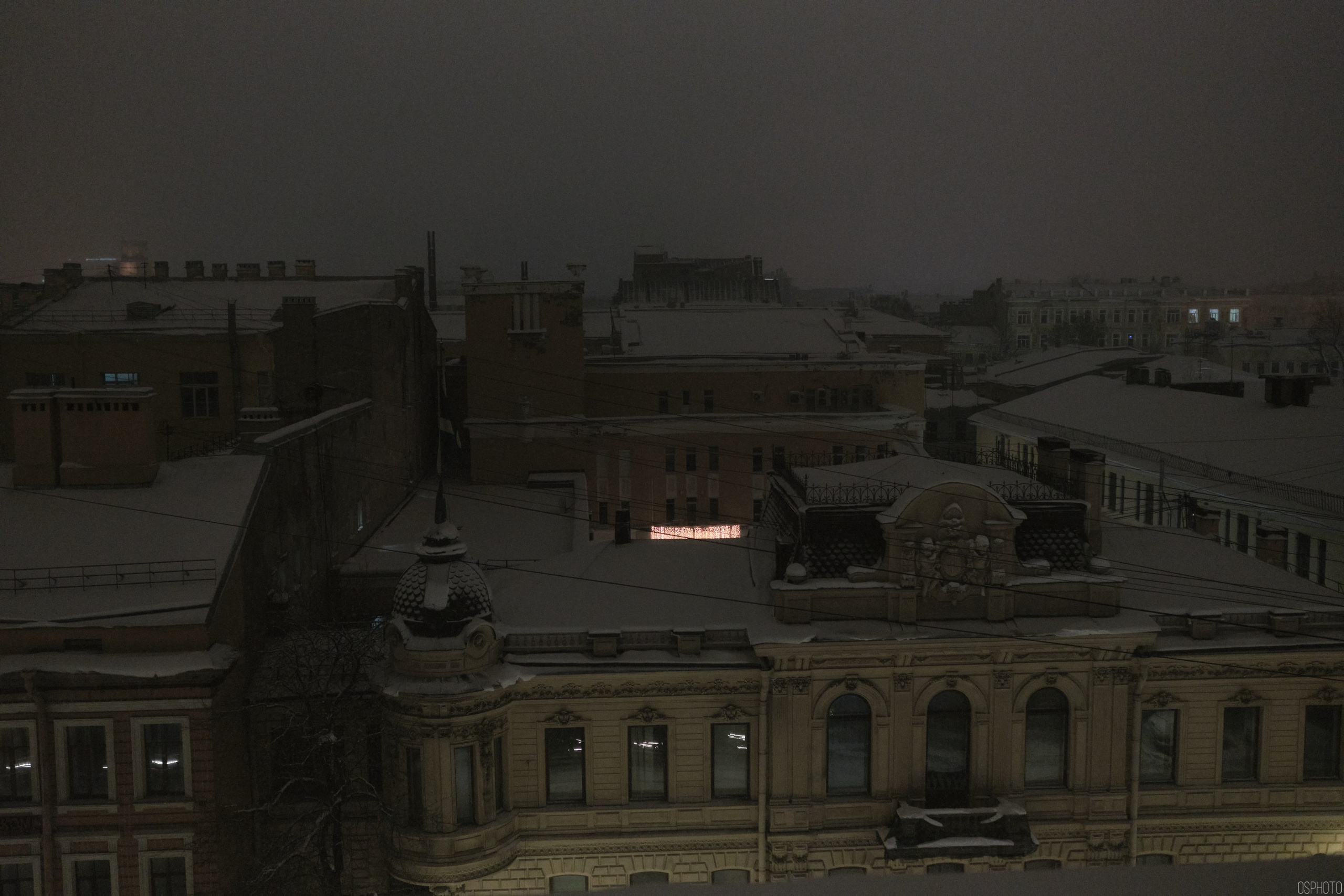 Снег и туман в Санкт-Петербурге. Фотографъ Сергѣевъ. Поймать мгновеніе