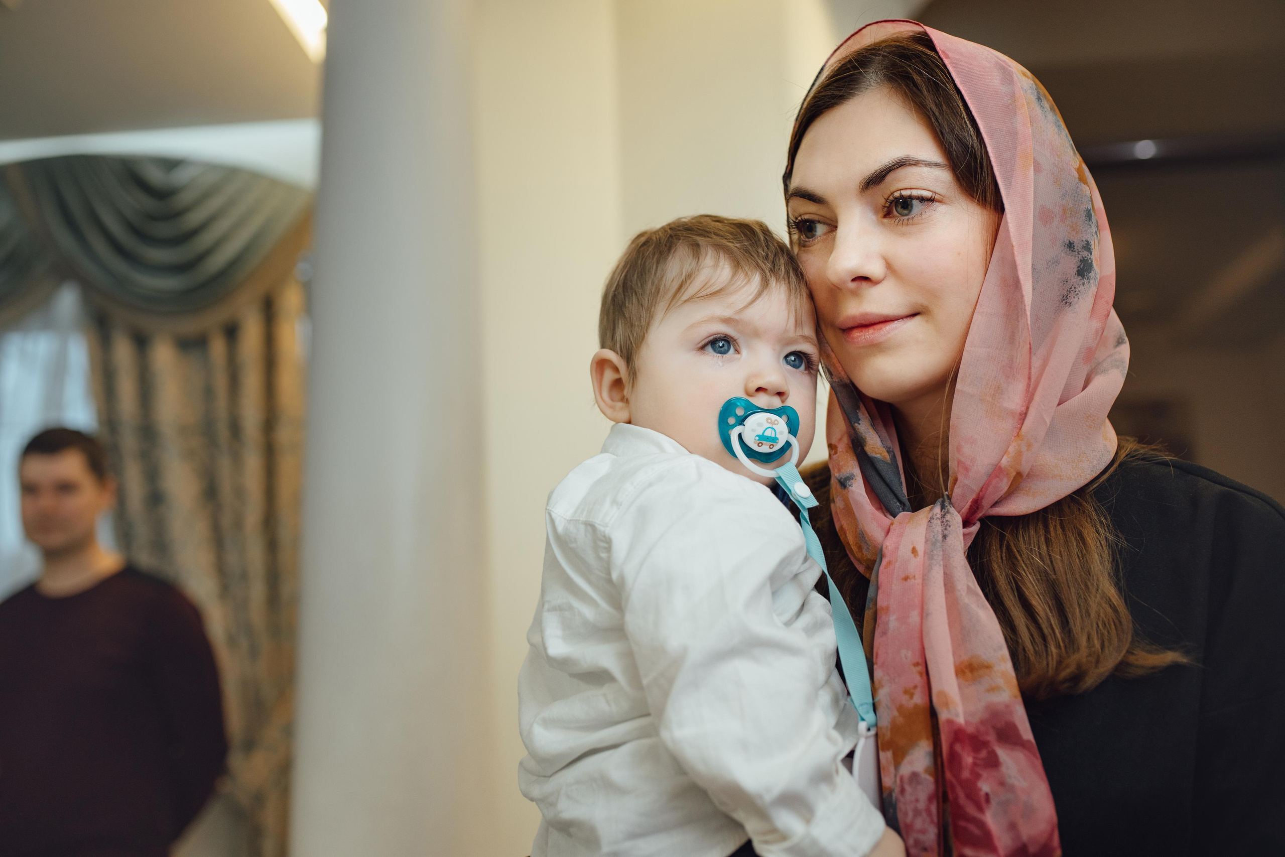 Таинство крещения Артемия, храм Святой Троиц, Минск