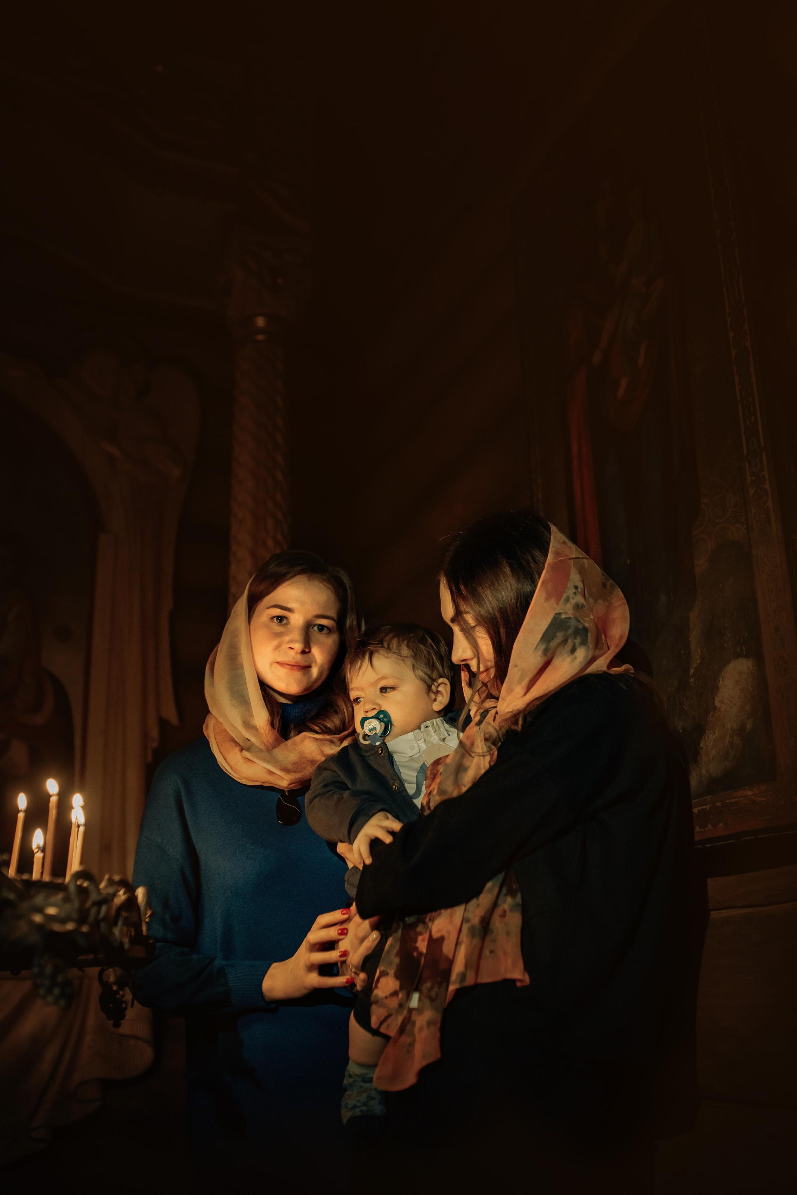 Таинство крещения Артемия, храм Святой Троиц, Минск