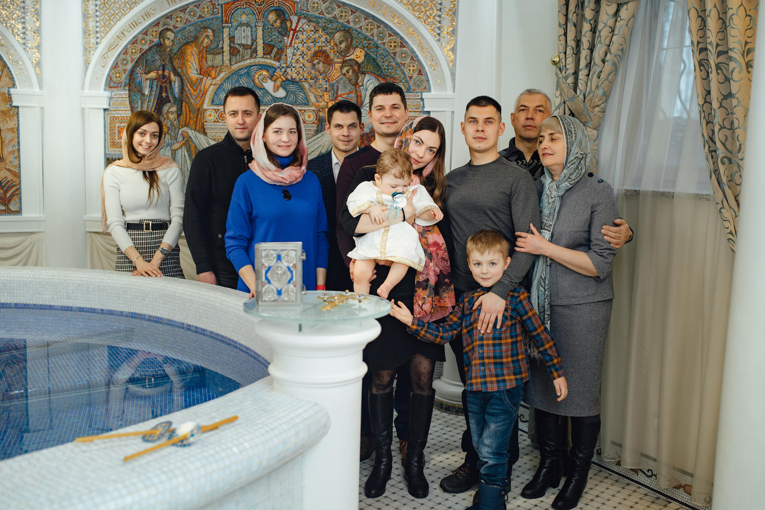 Таинство крещения Артемия, храм Святой Троиц, Минск