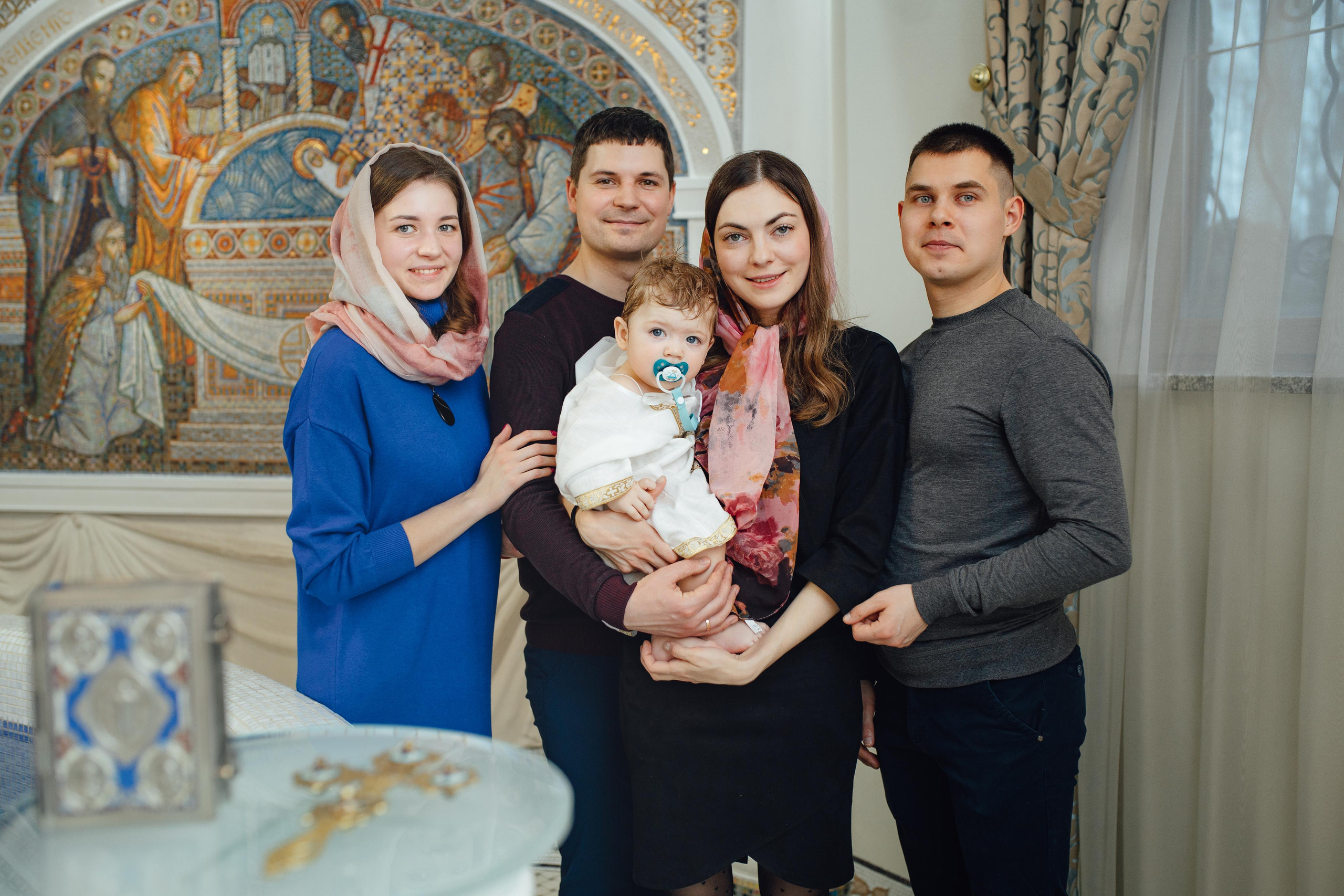 Таинство крещения Артемия, храм Святой Троиц, Минск