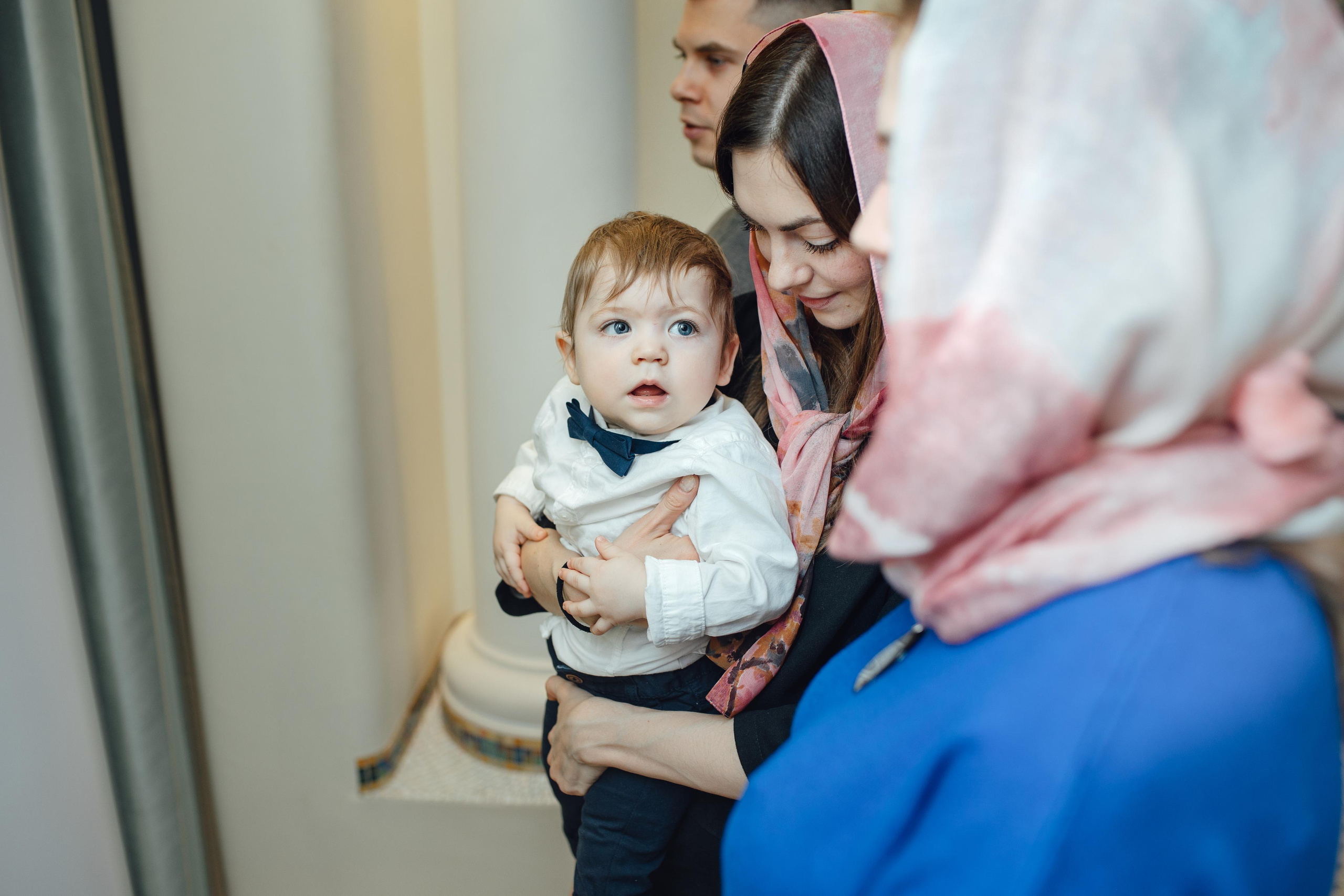 Таинство крещения Артемия, храм Святой Троиц, Минск