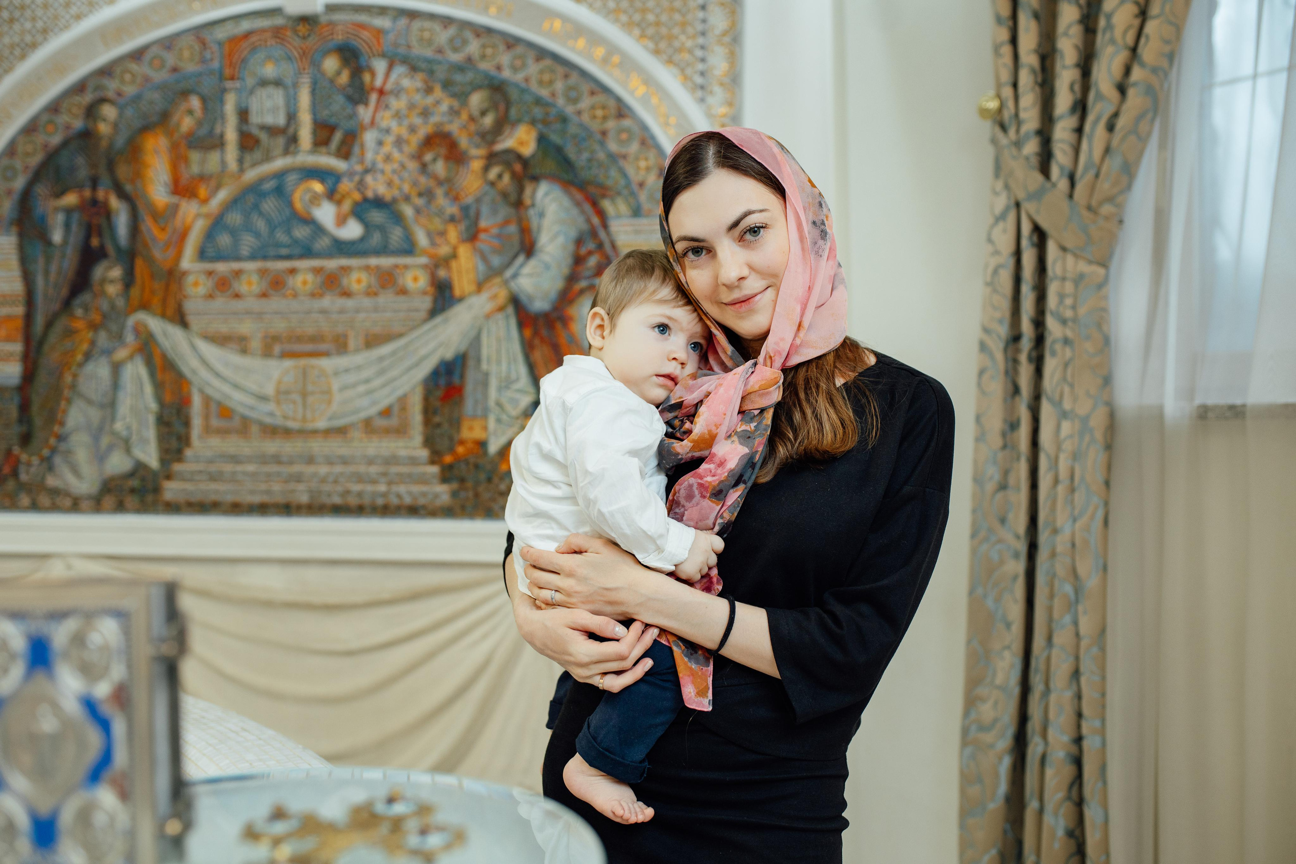 Таинство крещения Артемия, храм Святой Троиц, Минск