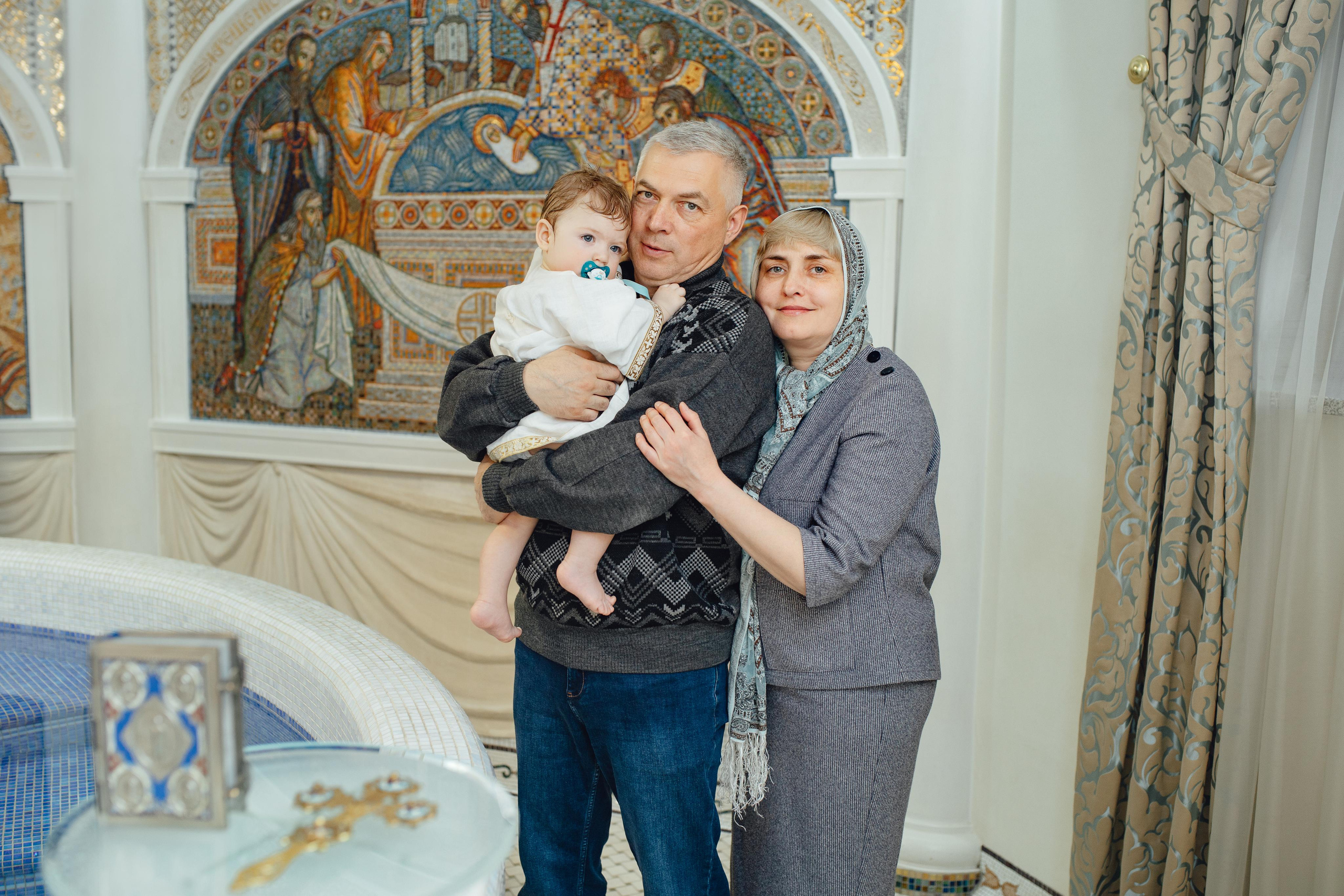 Таинство крещения Артемия, храм Святой Троиц, Минск