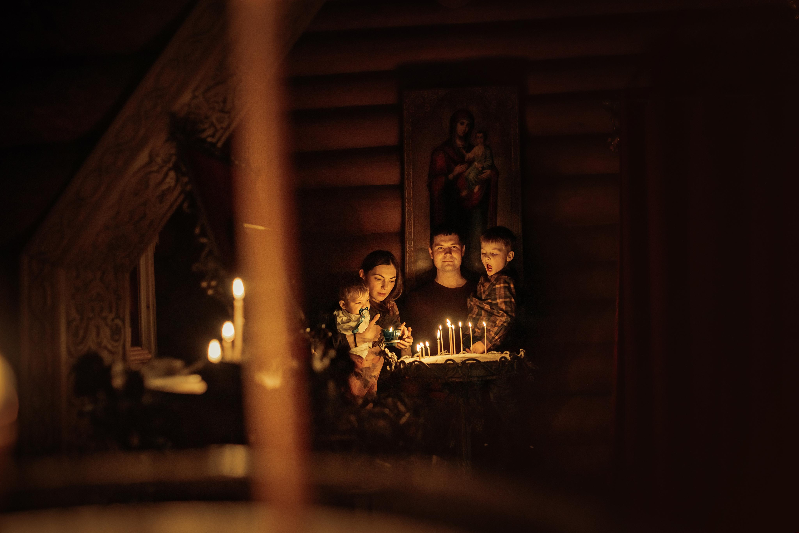 Таинство крещения Артемия, храм Святой Троиц, Минск