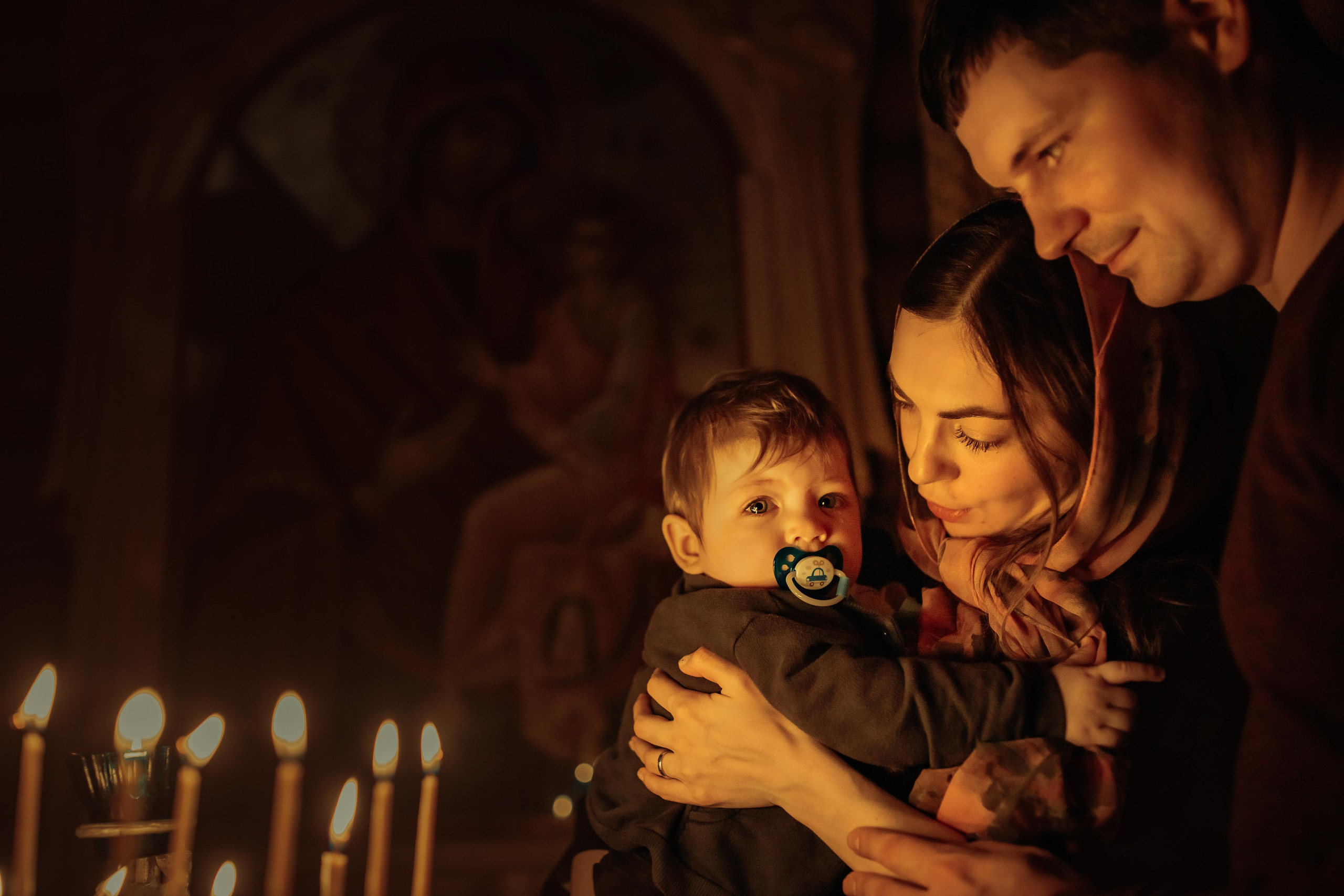 Таинство крещения Артемия, храм Святой Троиц, Минск