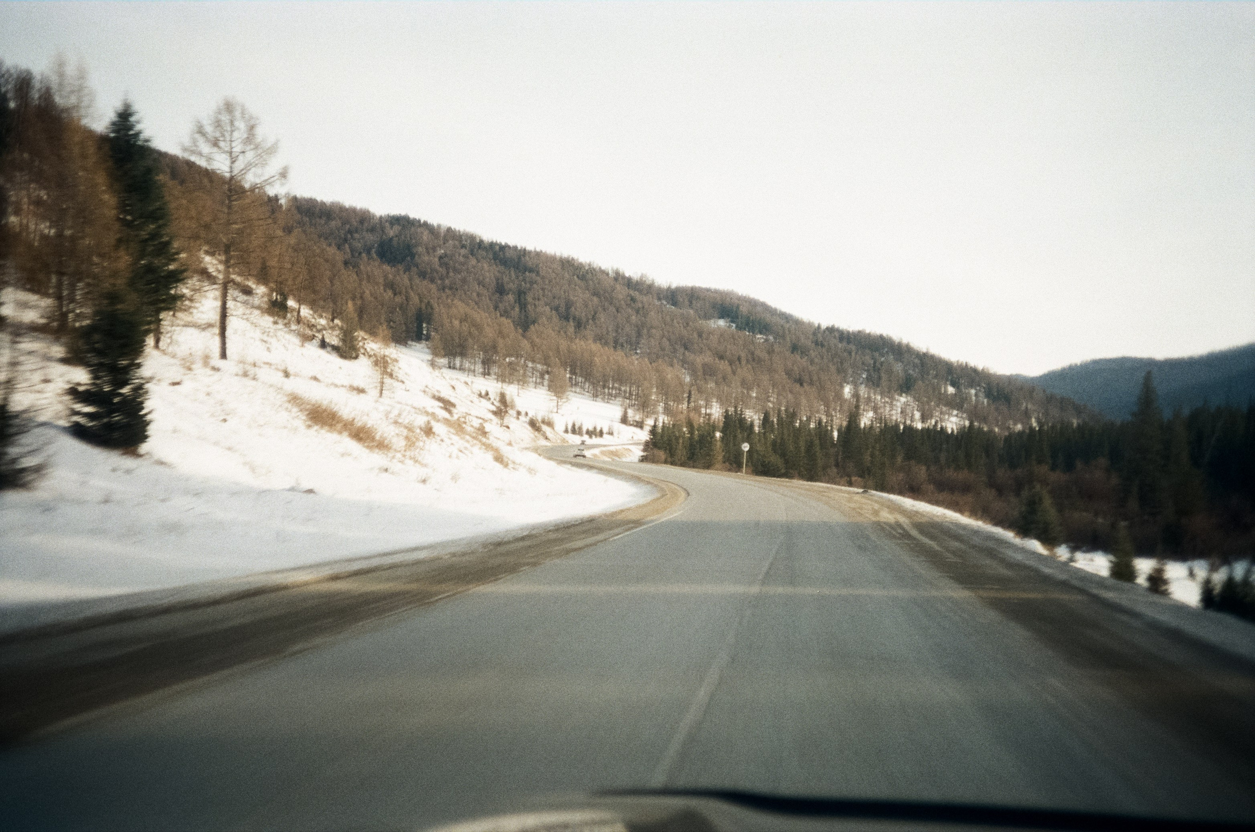 Семинский перевал, дорога из Land Cruser / 19 декабря 2023 года (-18℃)