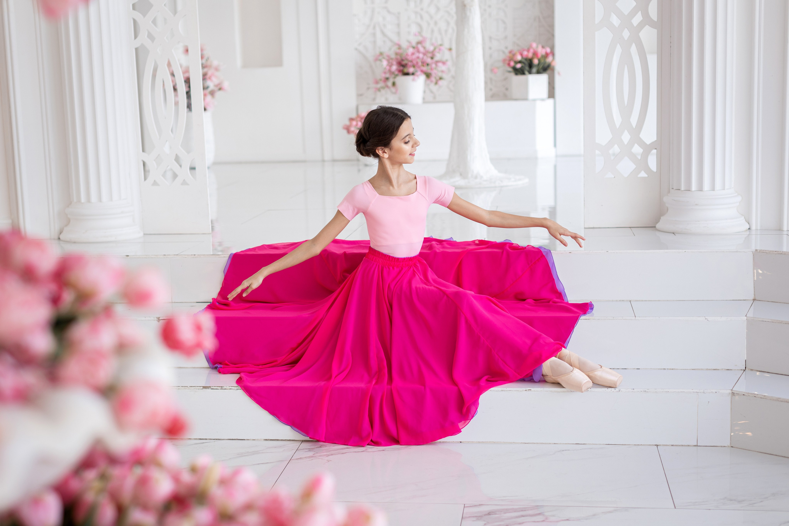 Малиново-сиреневая воздушная двухсторонняя юбка напрокат бесплатно. Балетный фотограф Алина Ханько — Душа Балета