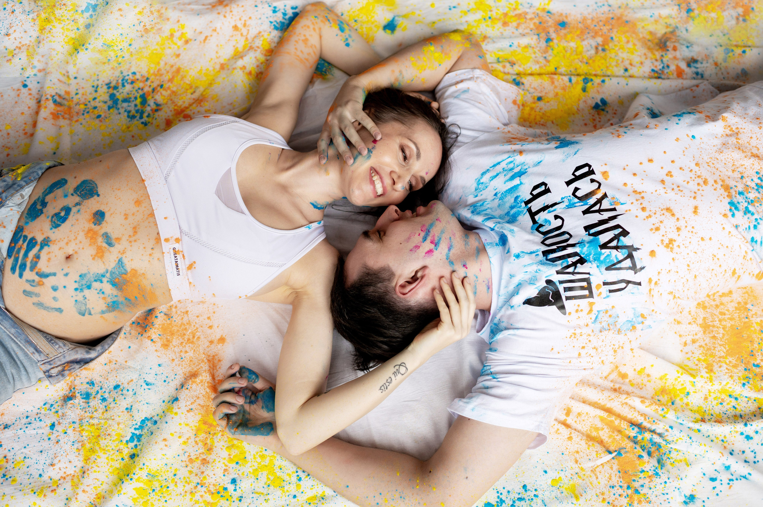 Беременность в красках и необычное гендер-пати. Портретный, семейный и свадебный фотограф в Санкт-Петербурге и в Пушкине Ширяев Денис