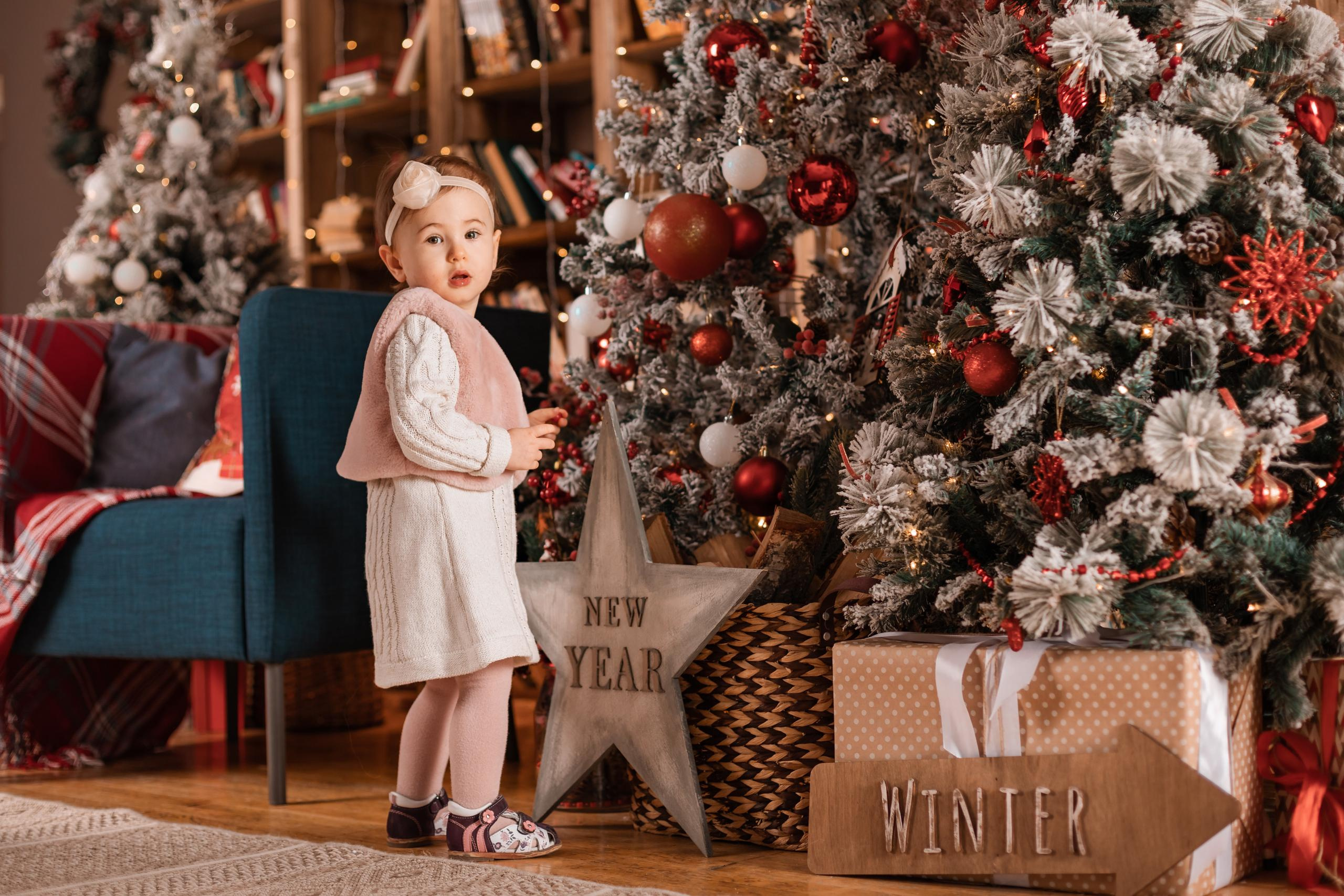 Новогодняя семейная фотосессия в студии Гага. Женский семейный фотограф Тула Москва Захарова Анна
