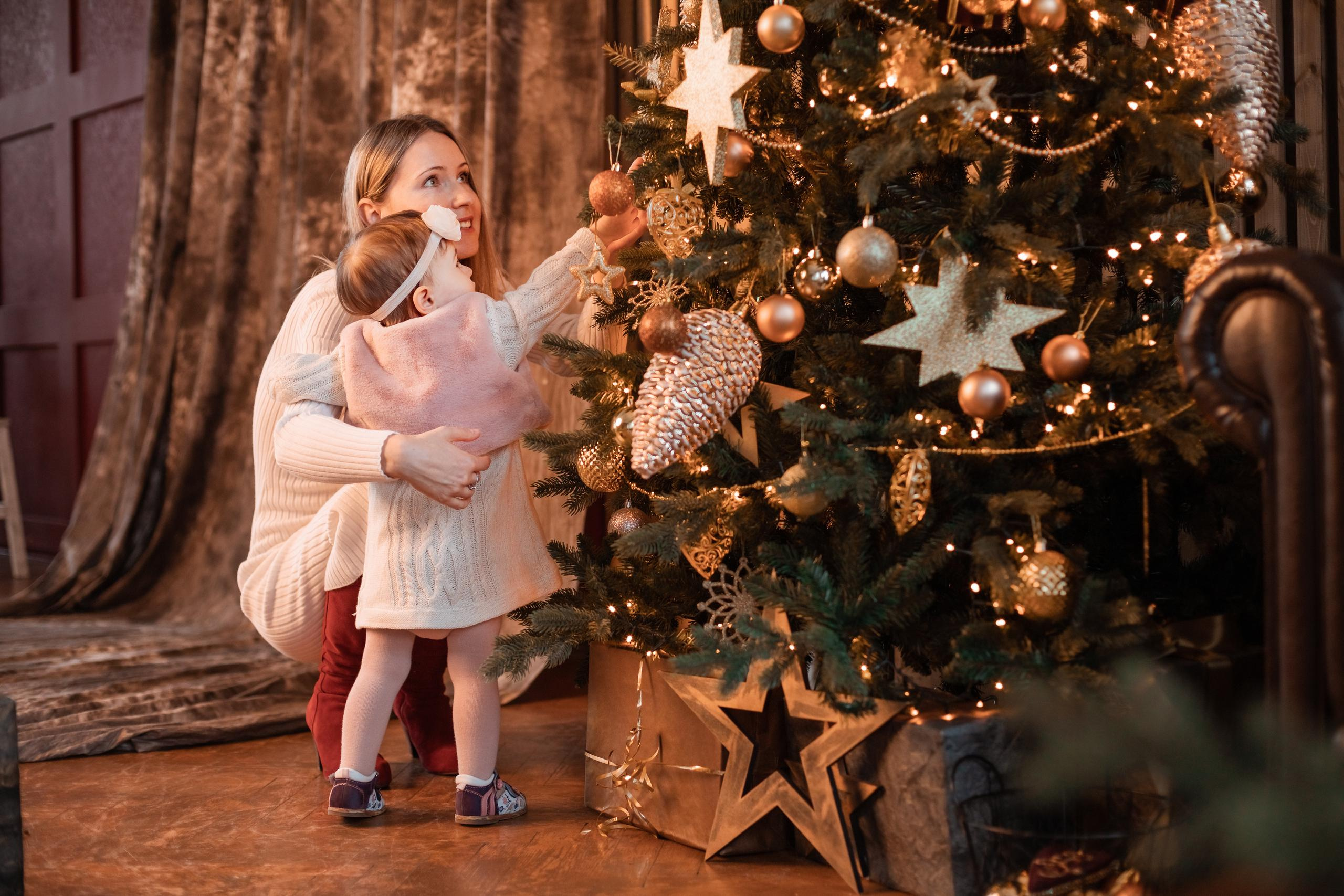 Новогодняя семейная фотосессия в студии Гага. Женский семейный фотограф Тула Москва Захарова Анна