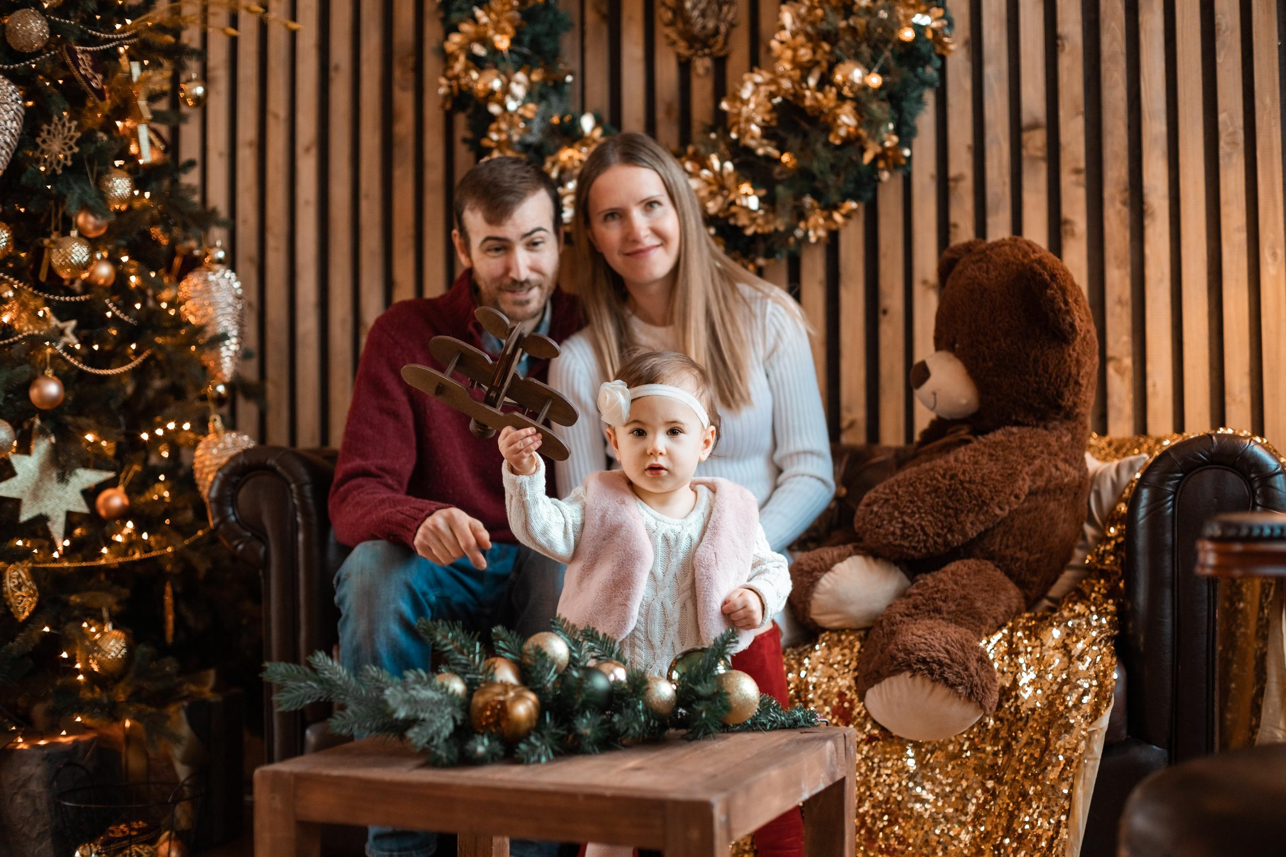 Новогодняя семейная фотосессия в студии Гага. Женский семейный фотограф Тула Москва Захарова Анна