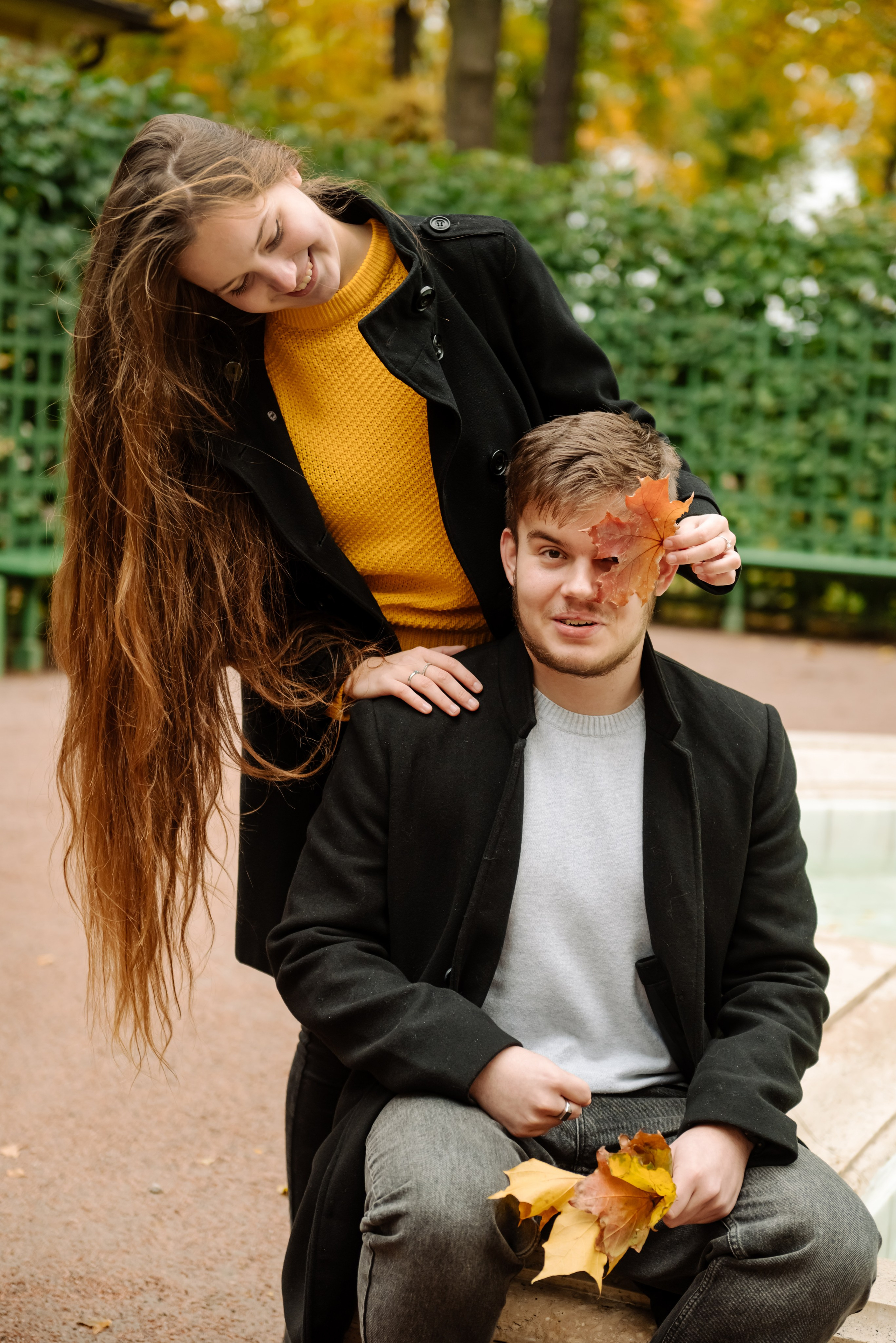 Осенняя фотосессия в Питере в Летнем саду и у Михайловского замка. Свадебный и сеейный фотограф в Санкт-Петербурге Елена Худякова