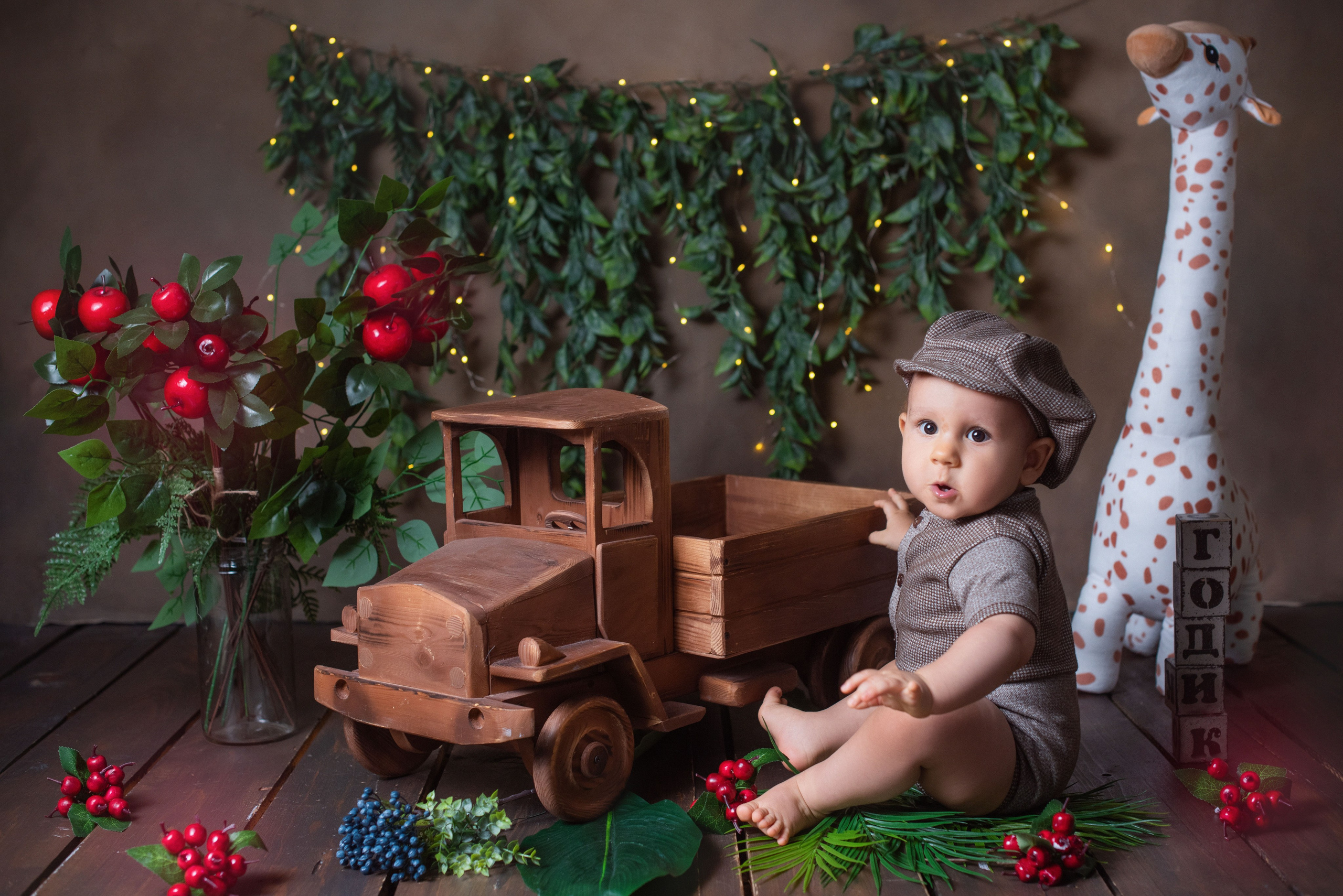 Фотозоны на Годик «Крафт». Фотограф Новорожденных во Владивостоке Ольга Галаницкая