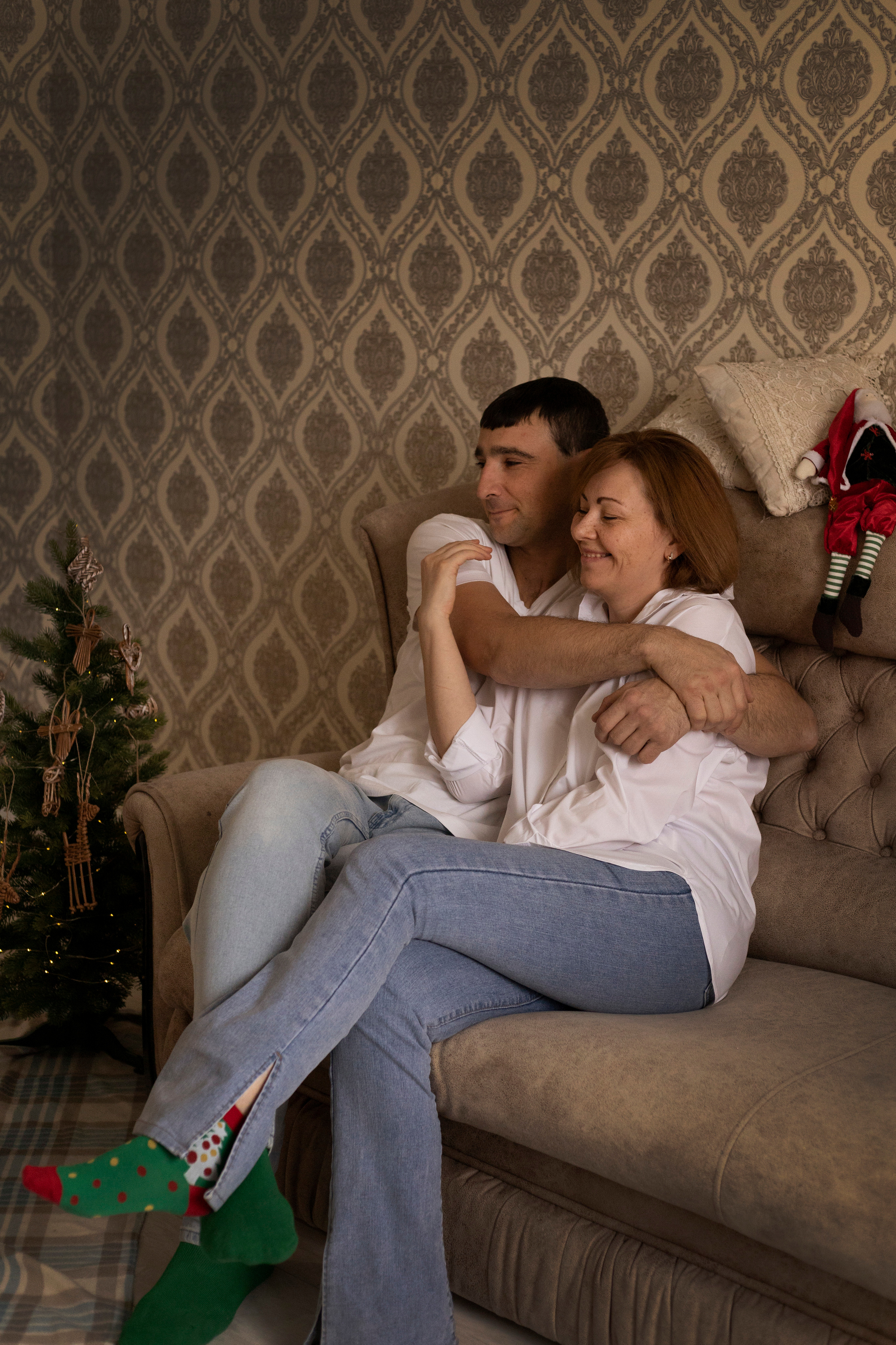 Наталья, Сергей и Миша. Домашняя новогодняя. Фотограф в Ставрополе Ирина Симакова