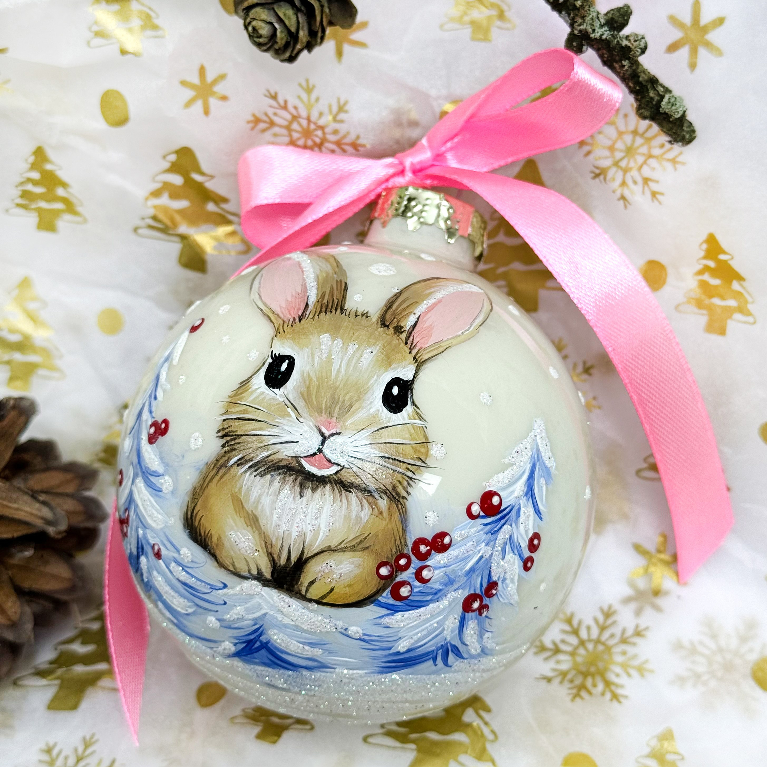 Елочный шар с росписью-Ваш лучший подарок на Новый Год. Арт-вечеринки и мастер-классы в Москве для взрослых и детей