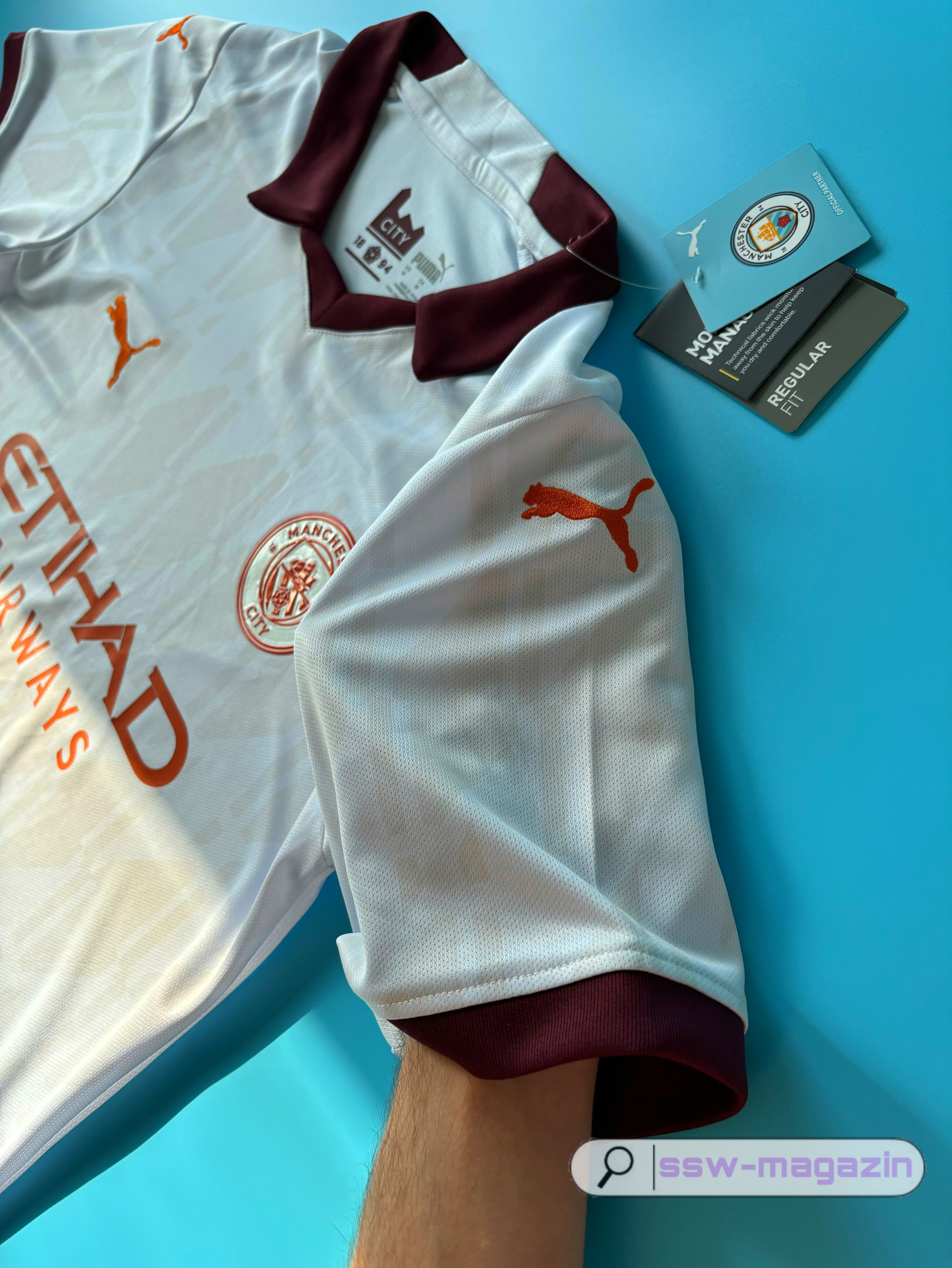 Купить джерси Manchester City белая 2024. Футбольный магазин — ssw_magazin