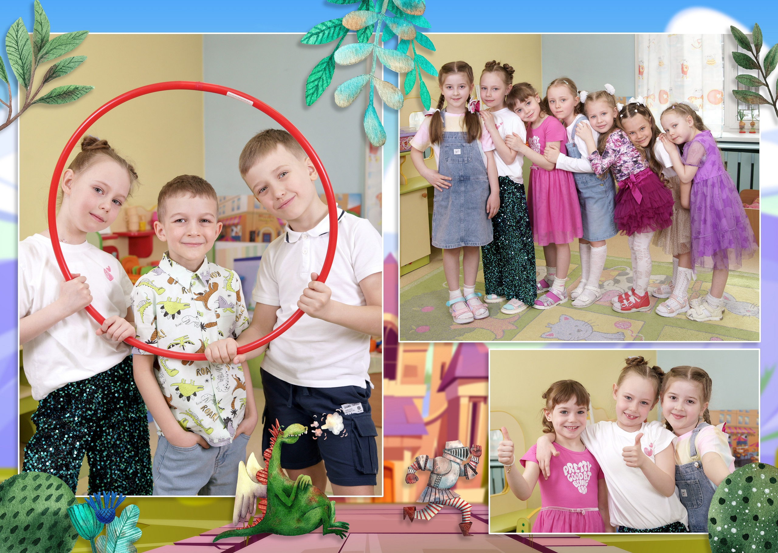 Выпускной альбом для детского сада - рыцарская история разворот 2