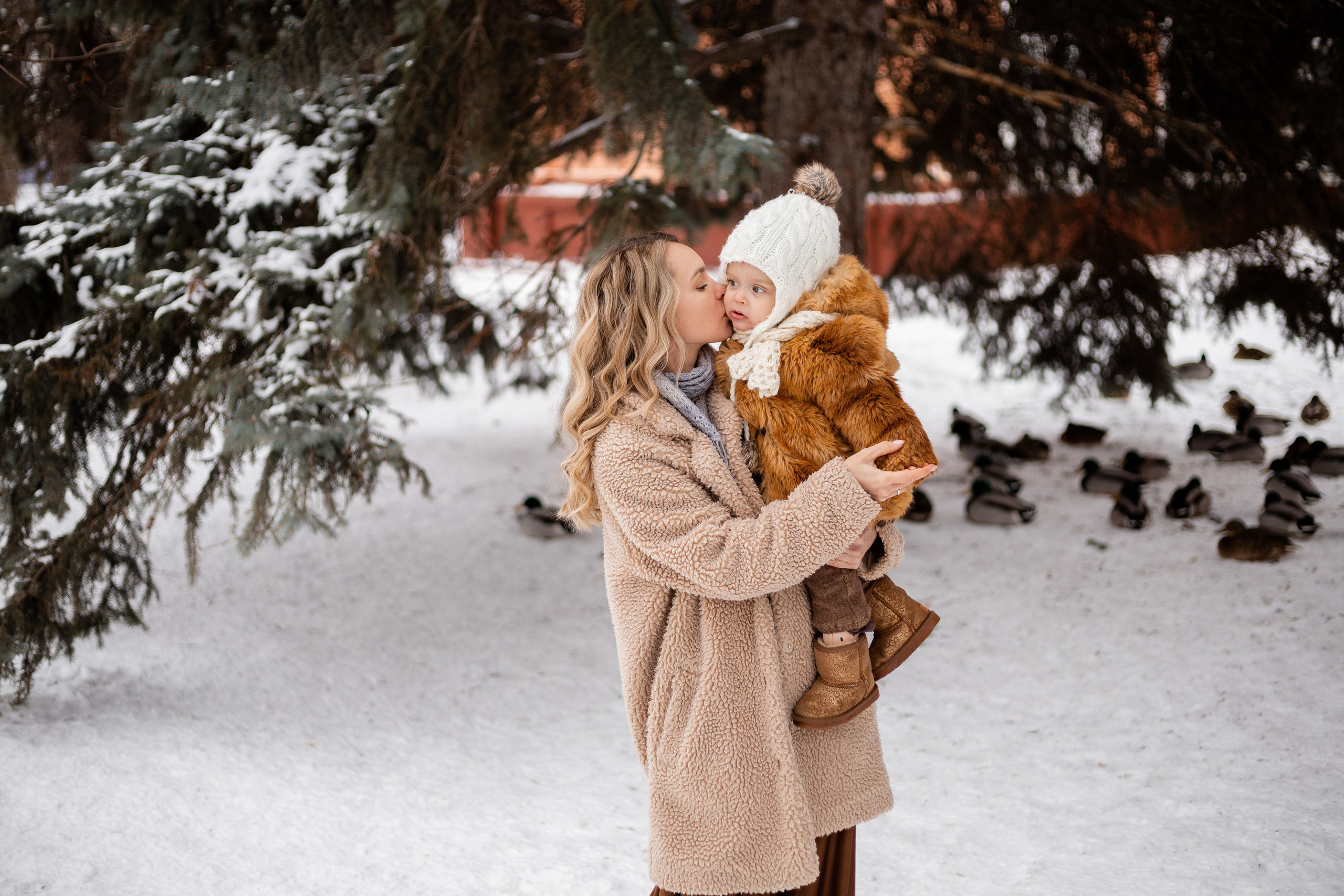 Зима. Мама и малыш. Семейный фотограф в Саратове Элоиза Ляпина