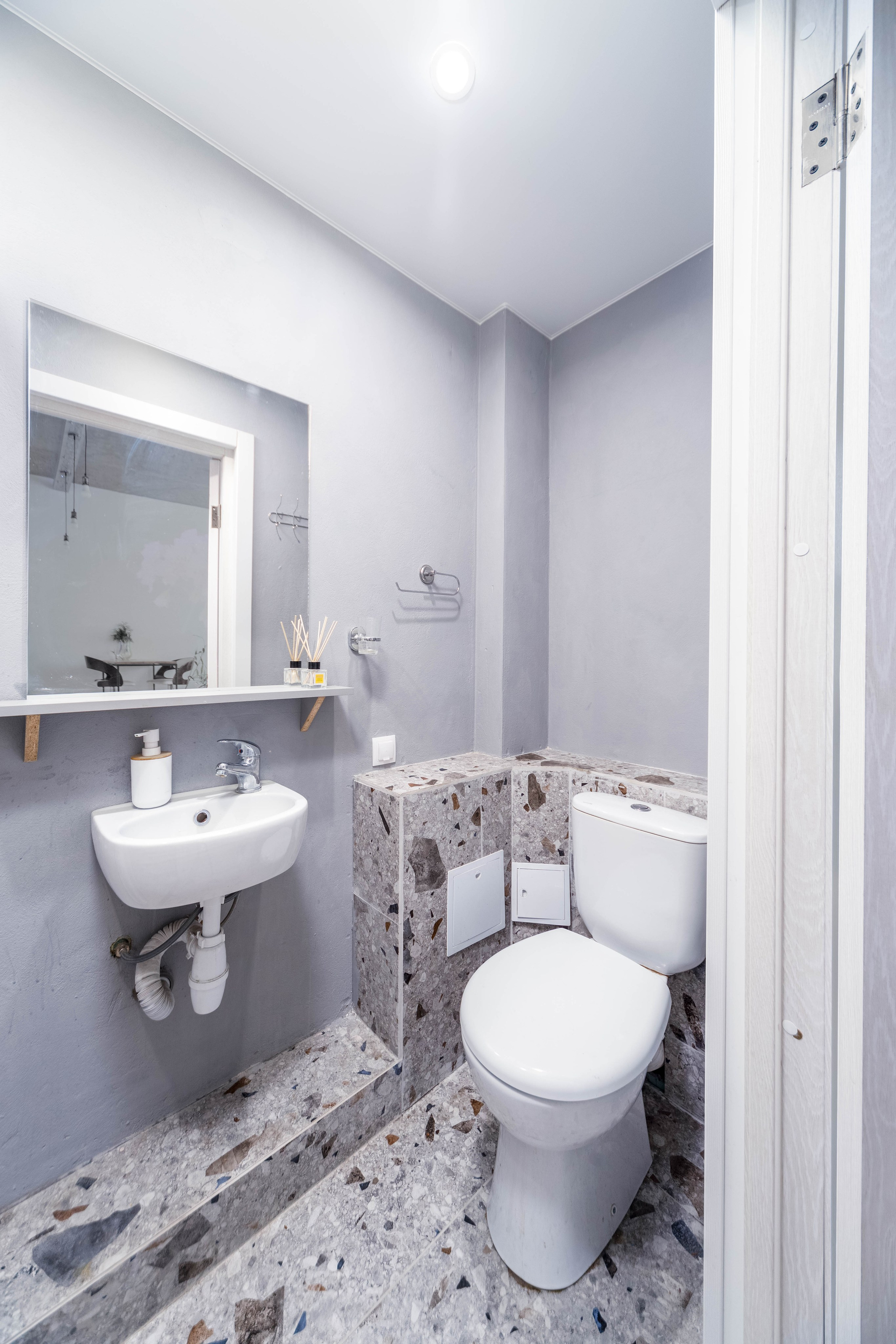 Интерьер санузла в пентхаусе в ЖК Минск Мир