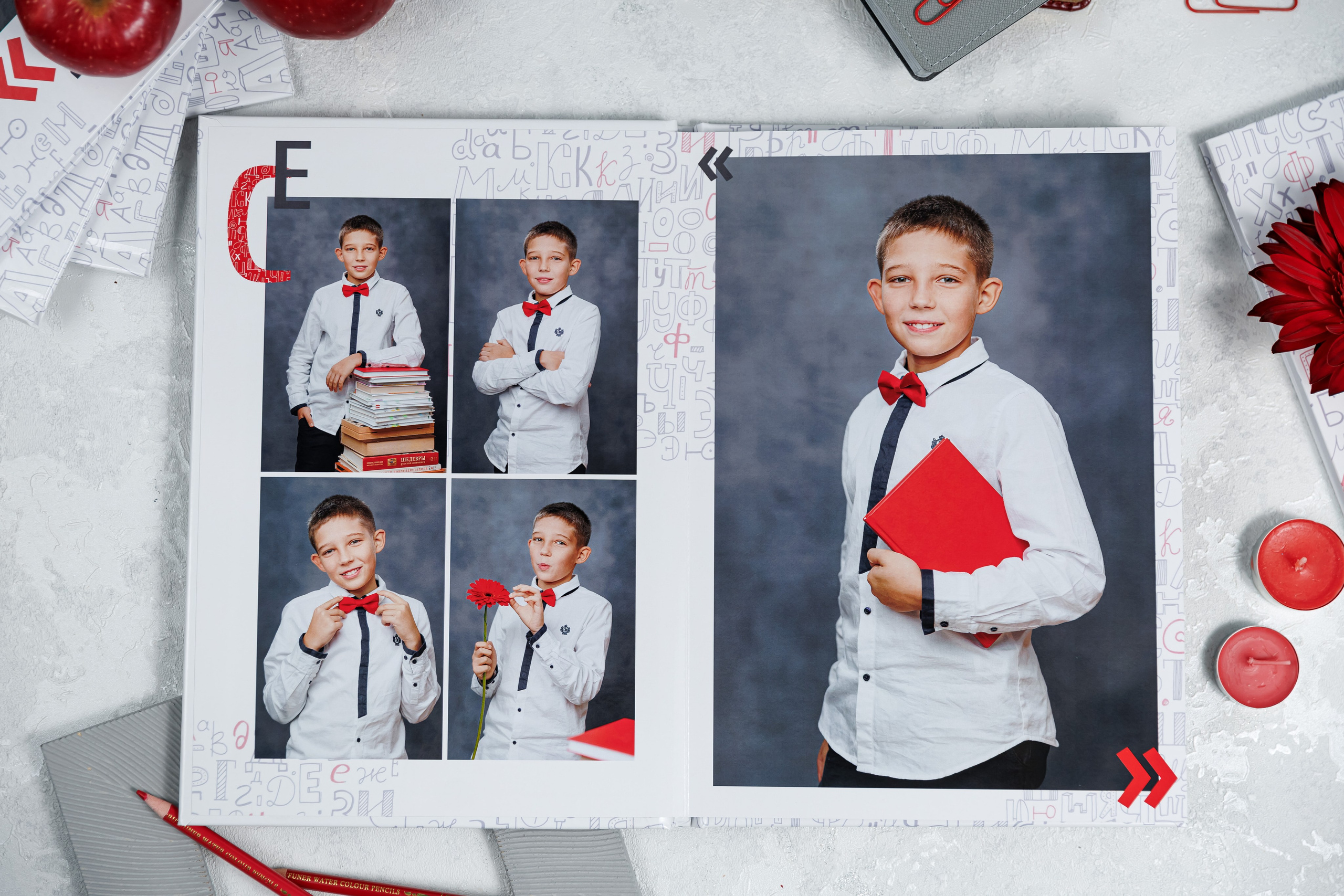 Выпускные альбомы 4 класс. Семейный и детский фотограф Комина Елена, Власиха, Одинцово