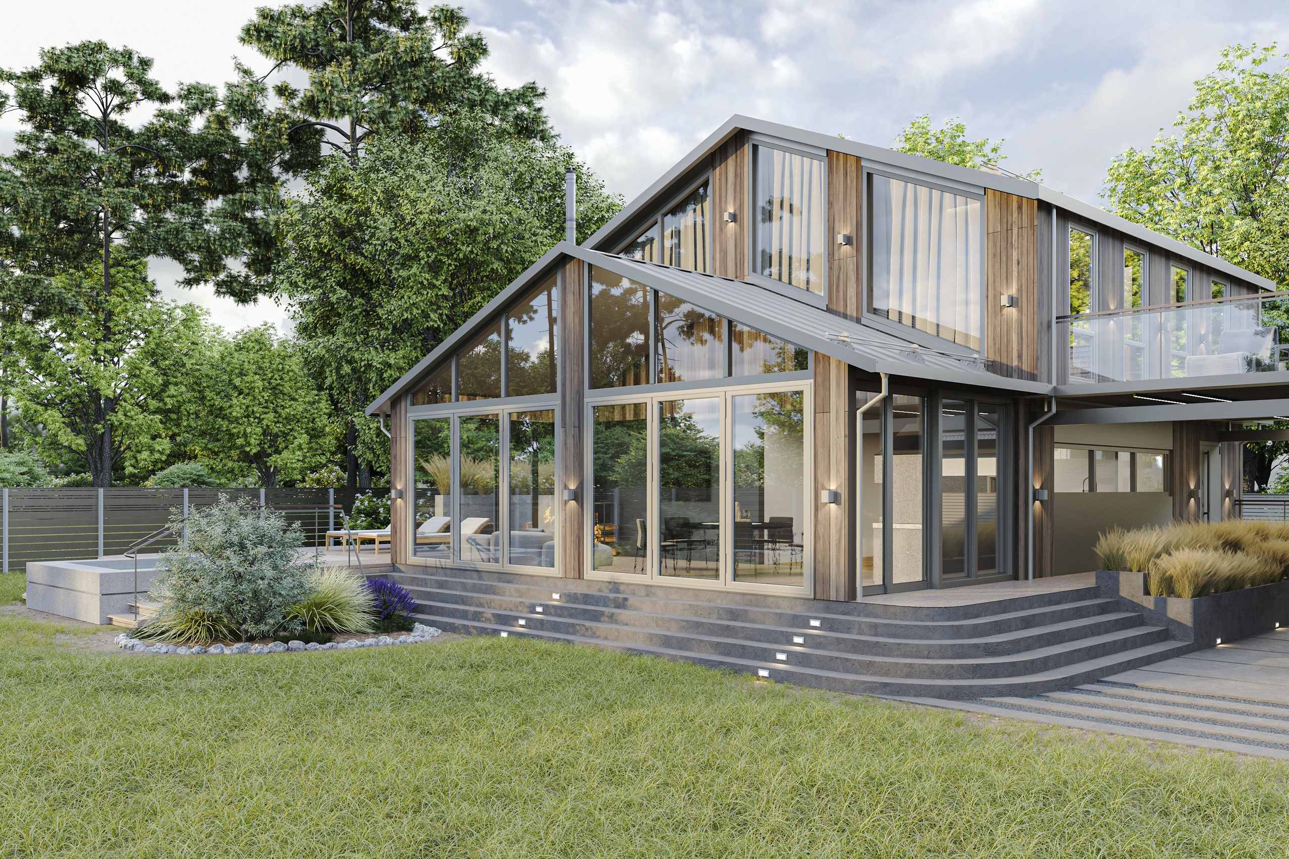 Реконструкция дачного дома из бруса. Дизайн интерьера и экстерьера в Санкт-Петербурге Яна Емельянова