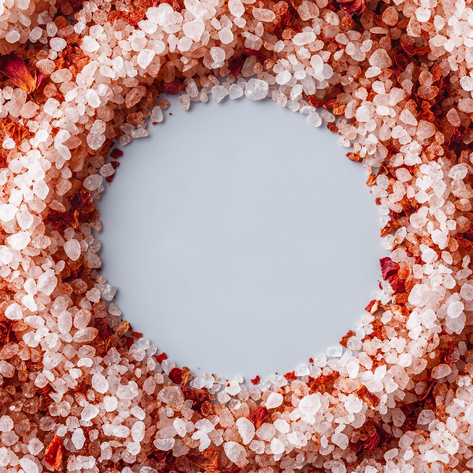 Coarse Himalayan salt with red paprika flakes / Розовая гималайская соль с хлопьями паприки
