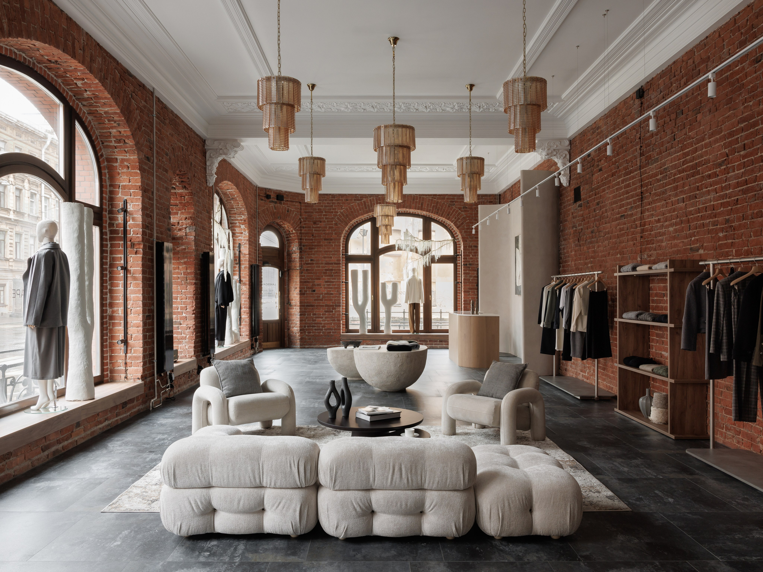 интерьерный дизайнер Ксения Новикова ksudsgn, бионические формы, северная эстетика, бутик Landscape, Санкт-Петербург, быстрый проект