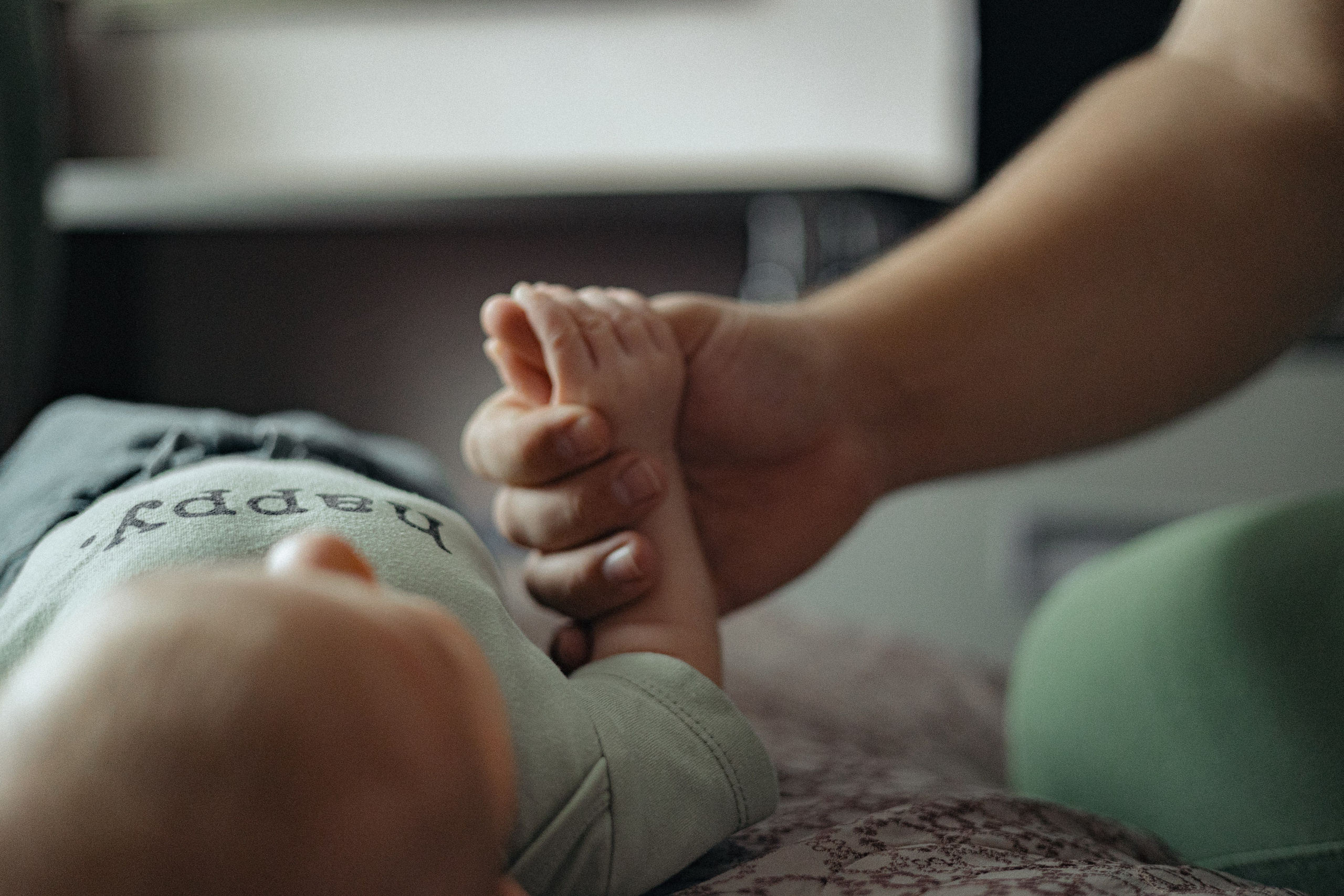 Домашняя семейная фотосессия с малышом. Портретный и семейный фотограф в Москве Мария Рослякова