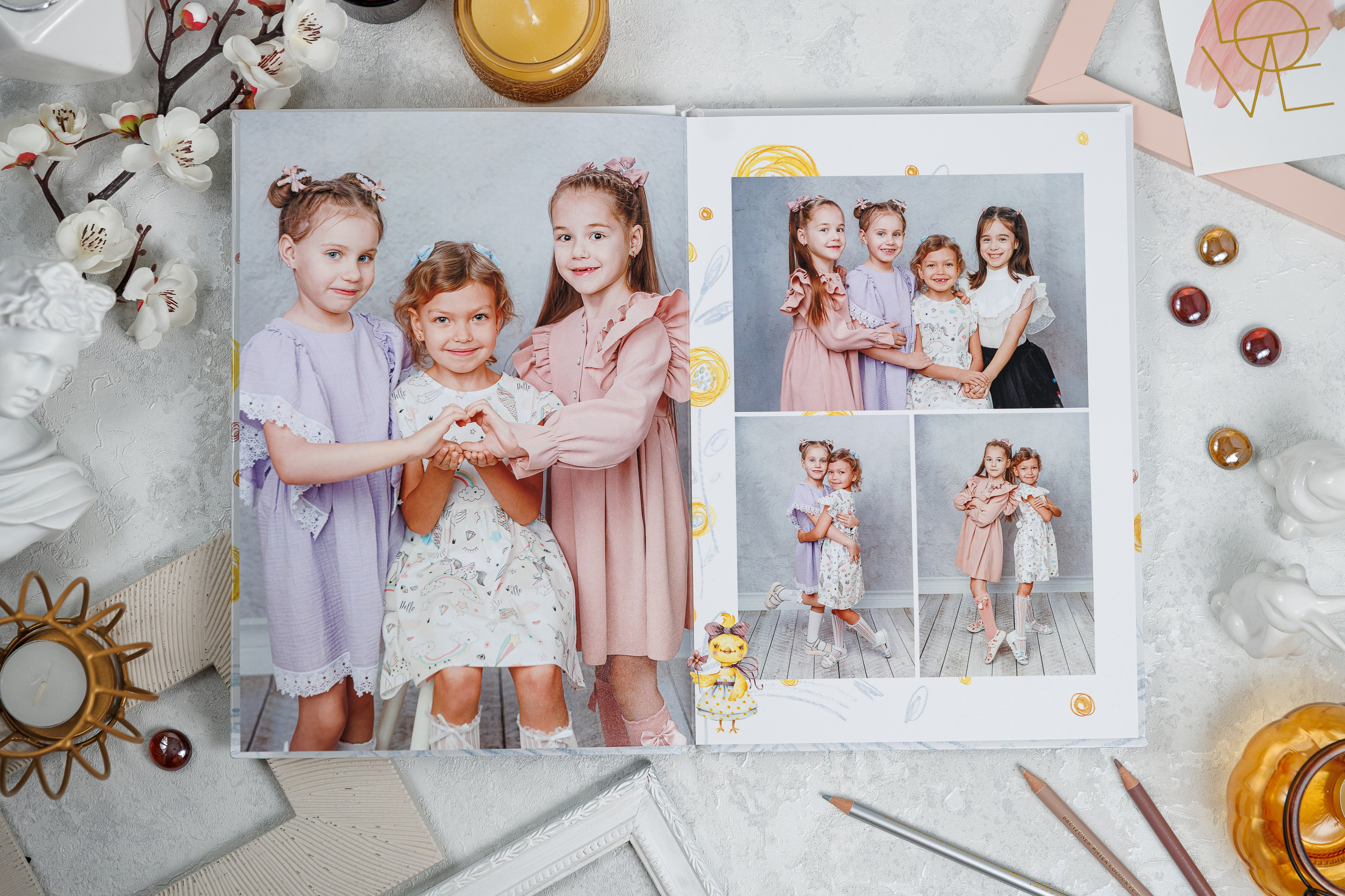 Выпускные альбомы в детский сад. Семейный и детский фотограф Комина Елена, Власиха, Одинцово