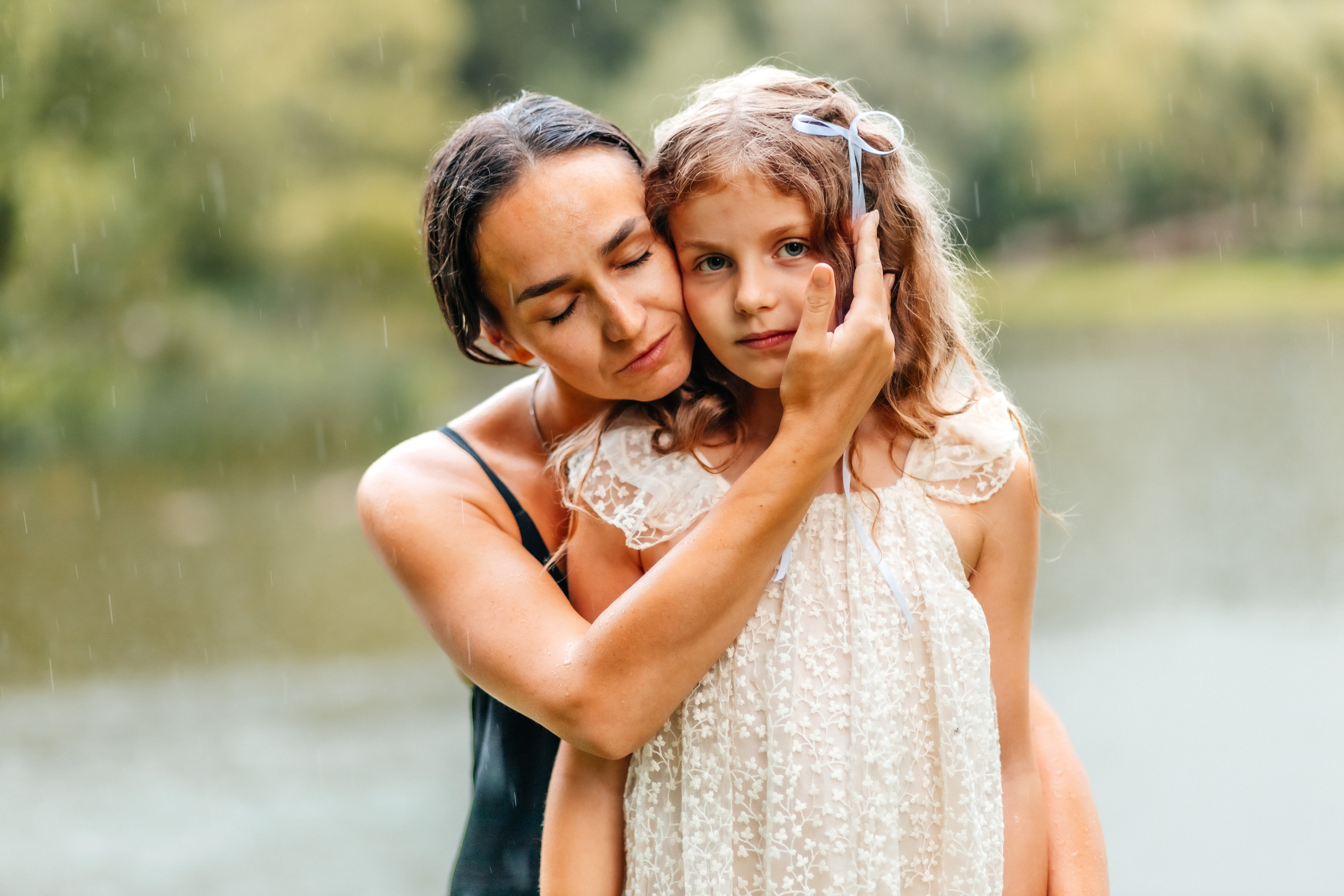 Фотосессия мама и дочка в парке