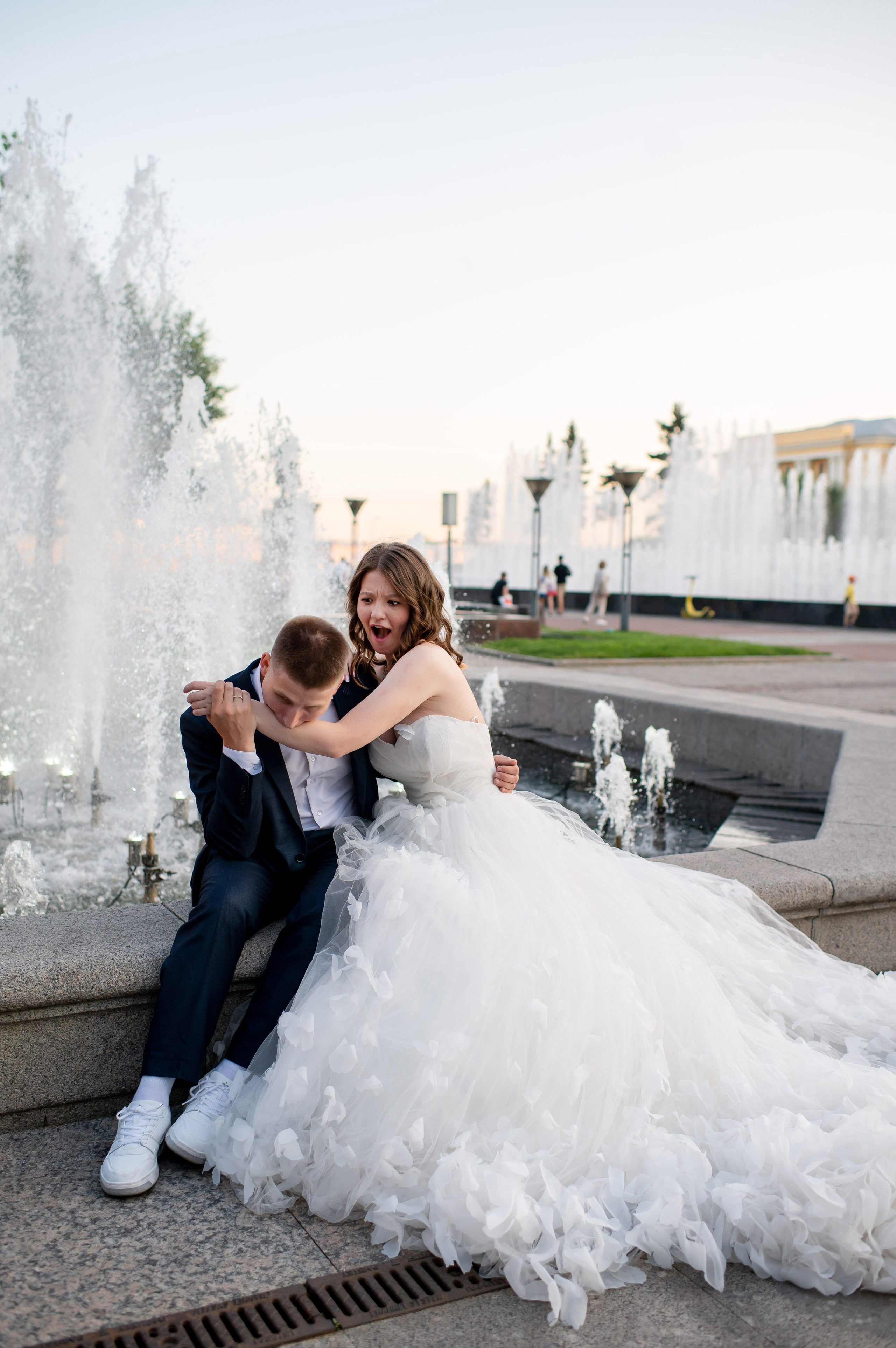 Зажигательная и динамичная свадебная фотосессия Анастасии и Максима. Портретный, семейный и свадебный фотограф в Санкт-Петербурге и в Пушкине Ширяев Денис
