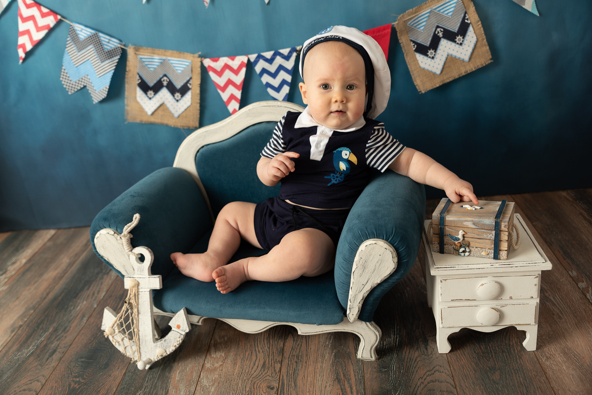 Юный морячек Бо. Фотограф новорожденных в Нижневартовске Лара Курдюкова