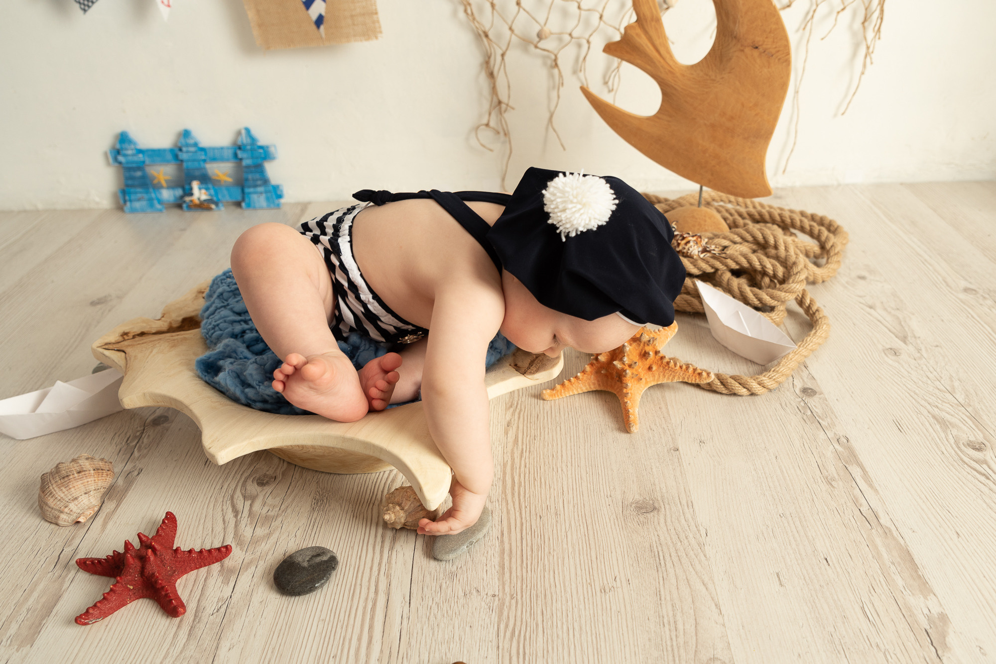 Юный морячек Бо. Фотограф новорожденных в Нижневартовске Лара Курдюкова