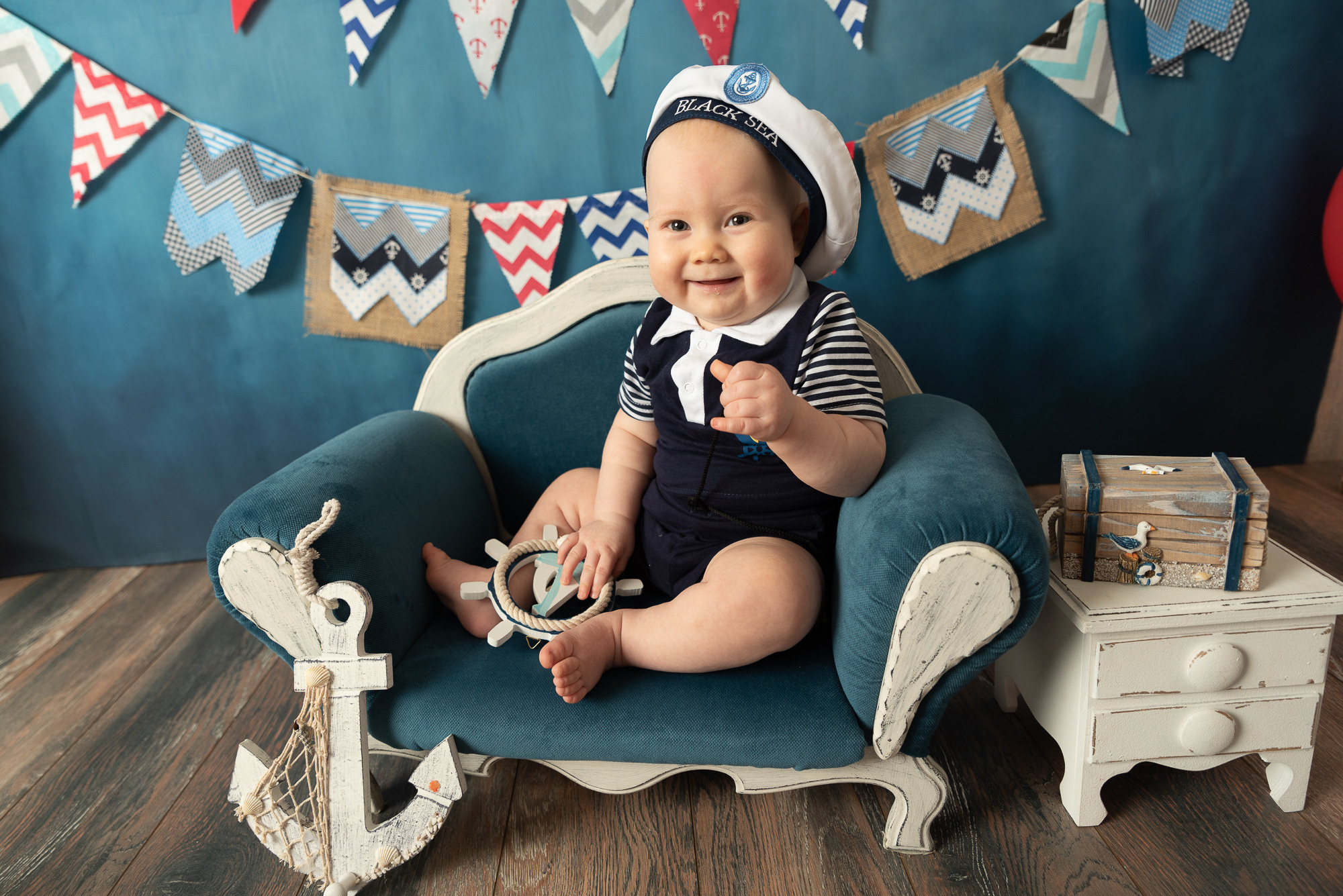 Юный морячек Бо. Фотограф новорожденных в Нижневартовске Лара Курдюкова