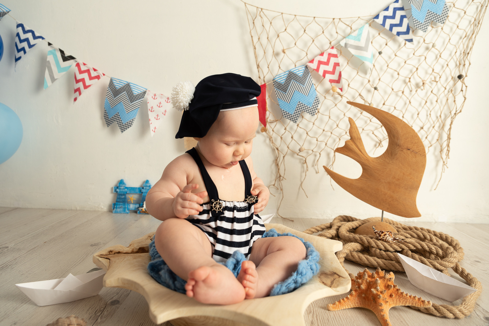 Юный морячек Бо. Фотограф новорожденных в Нижневартовске Лара Курдюкова