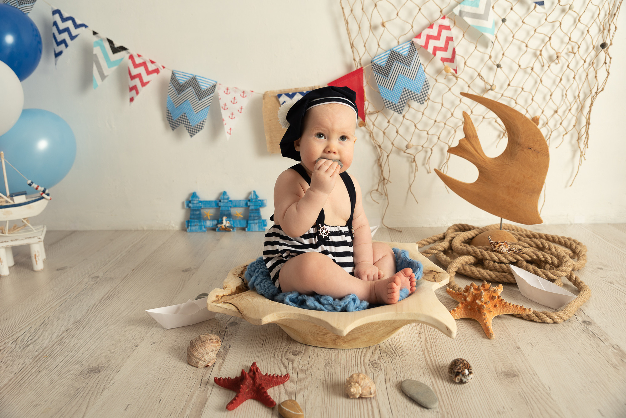 Юный морячек Бо. Фотограф новорожденных в Нижневартовске Лара Курдюкова