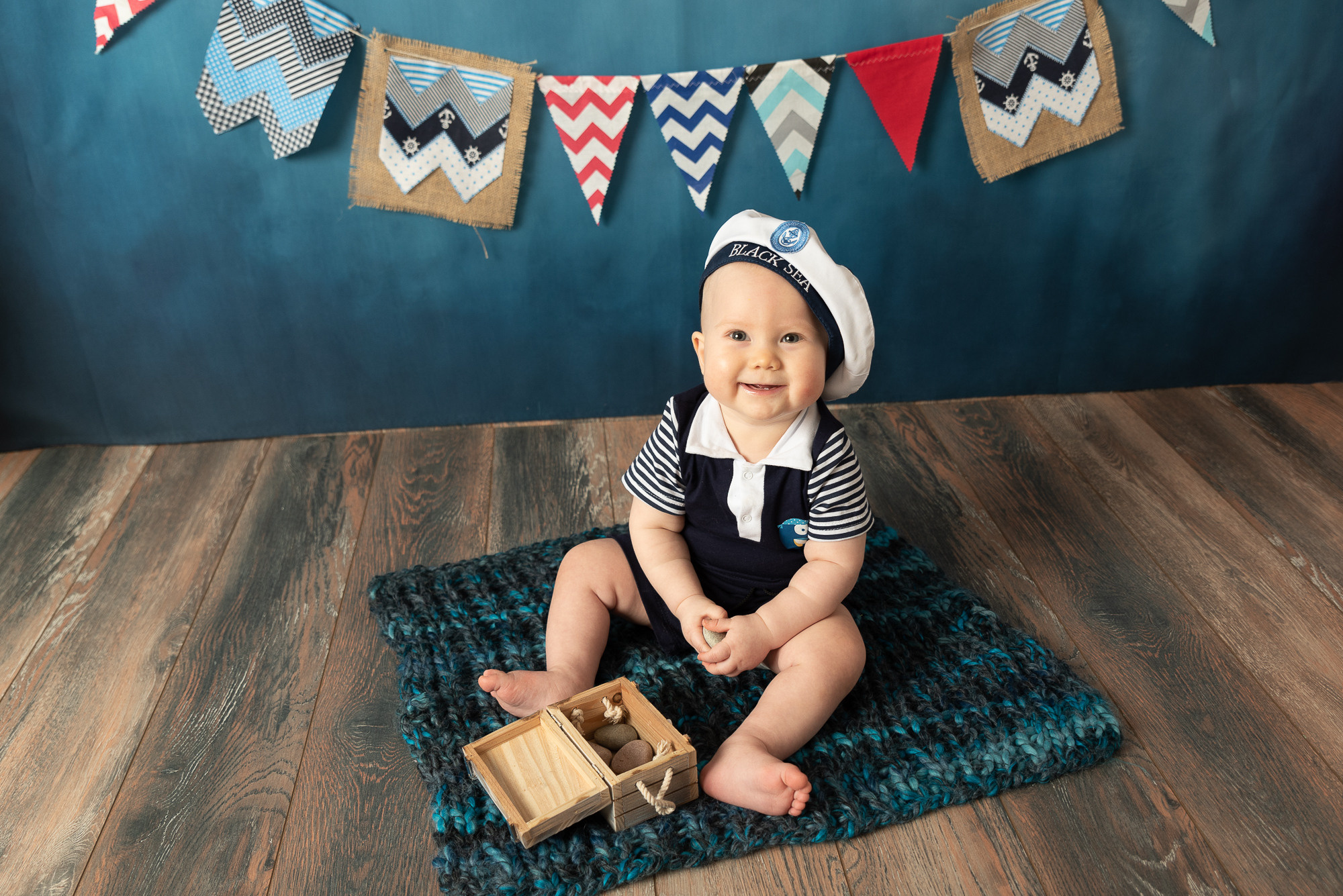 Юный морячек Бо. Фотограф новорожденных в Нижневартовске Лара Курдюкова