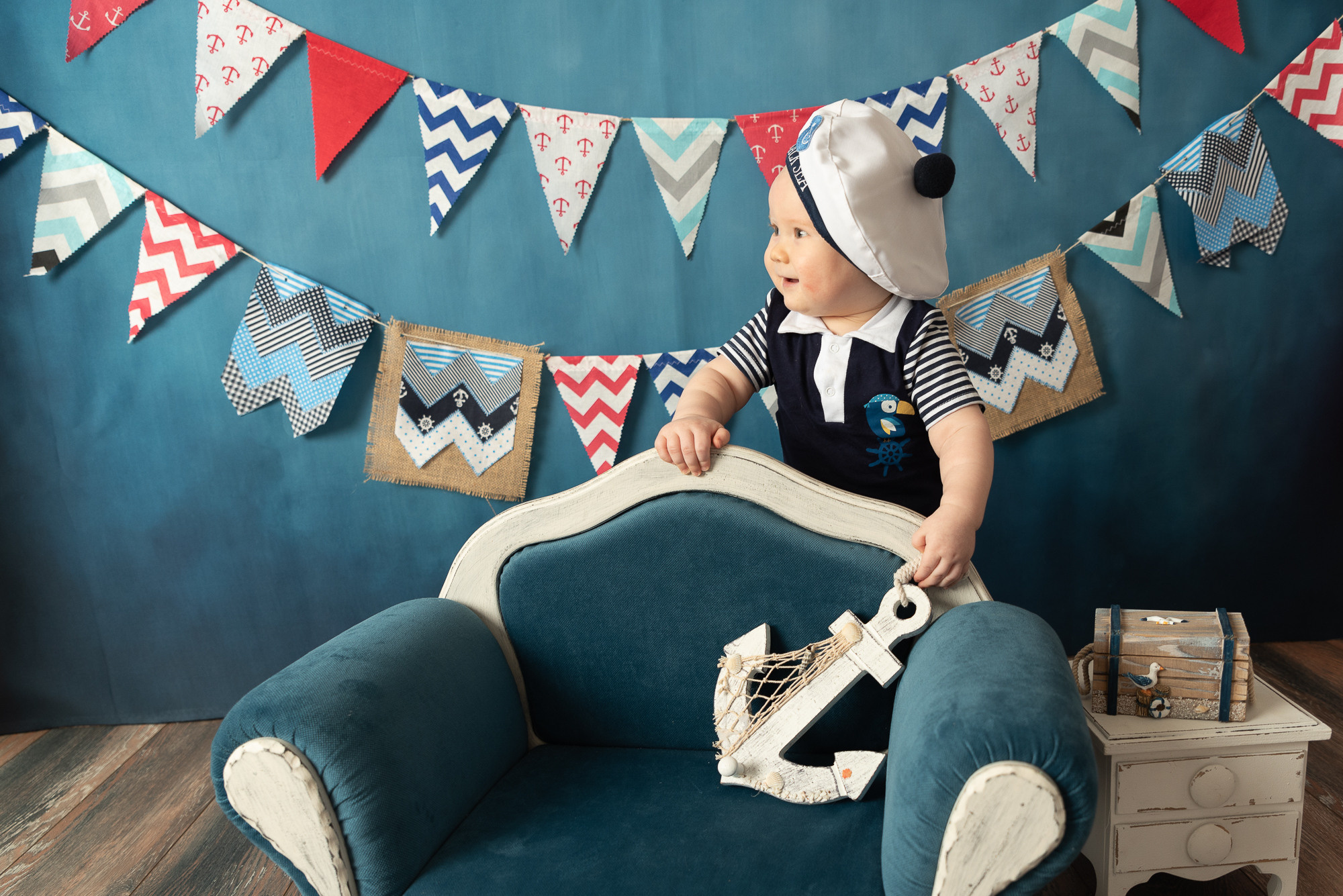 Юный морячек Бо. Фотограф новорожденных в Нижневартовске Лара Курдюкова