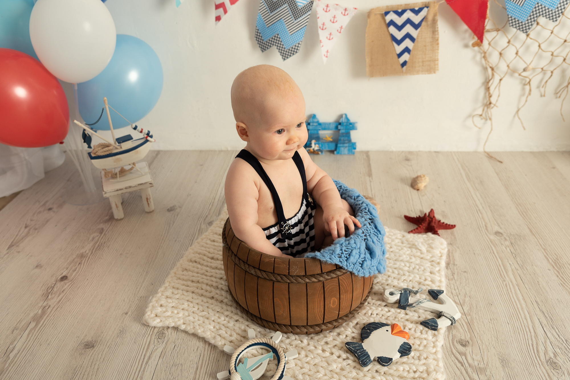 Юный морячек Бо. Фотограф новорожденных в Нижневартовске Лара Курдюкова