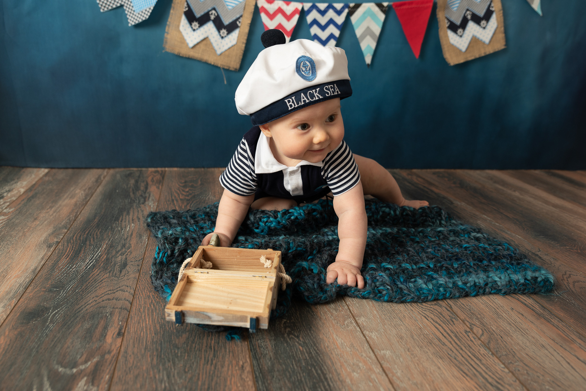 Юный морячек Бо. Фотограф новорожденных в Нижневартовске Лара Курдюкова