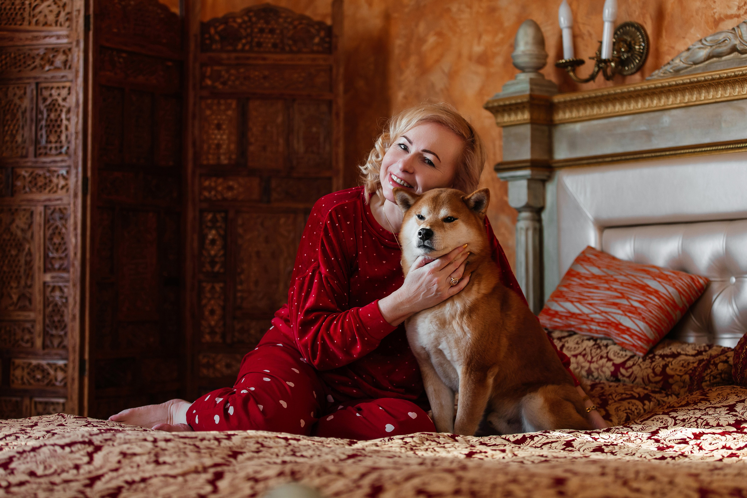 Фотосессия дома с Сиба-ину. Фотограф-анималист в Краснодаре Маша Мельникова